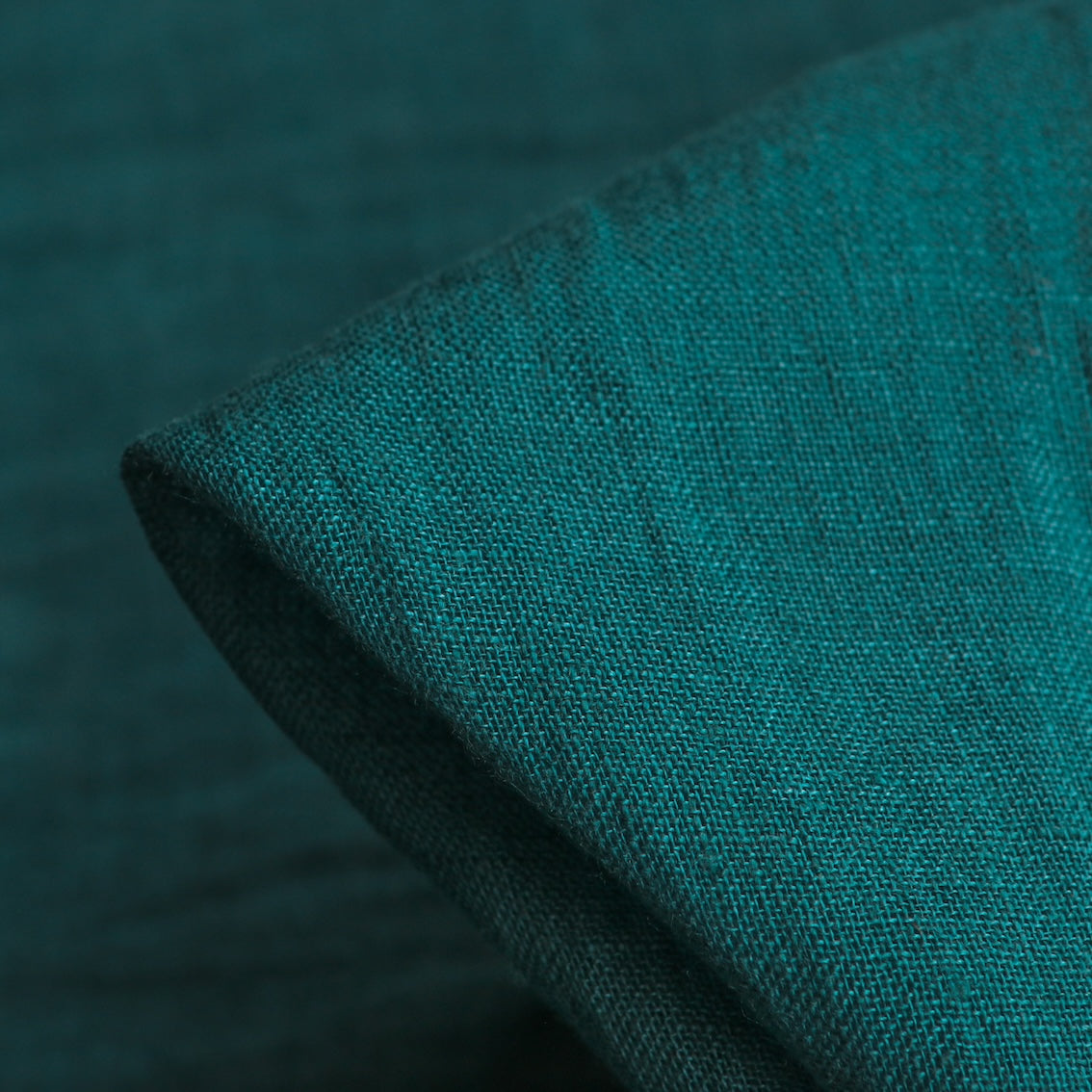 City Teal Linen Gauze Fabric - Lightweight Breathable Material for Summer Dresses, Curtains & DIY Crafts