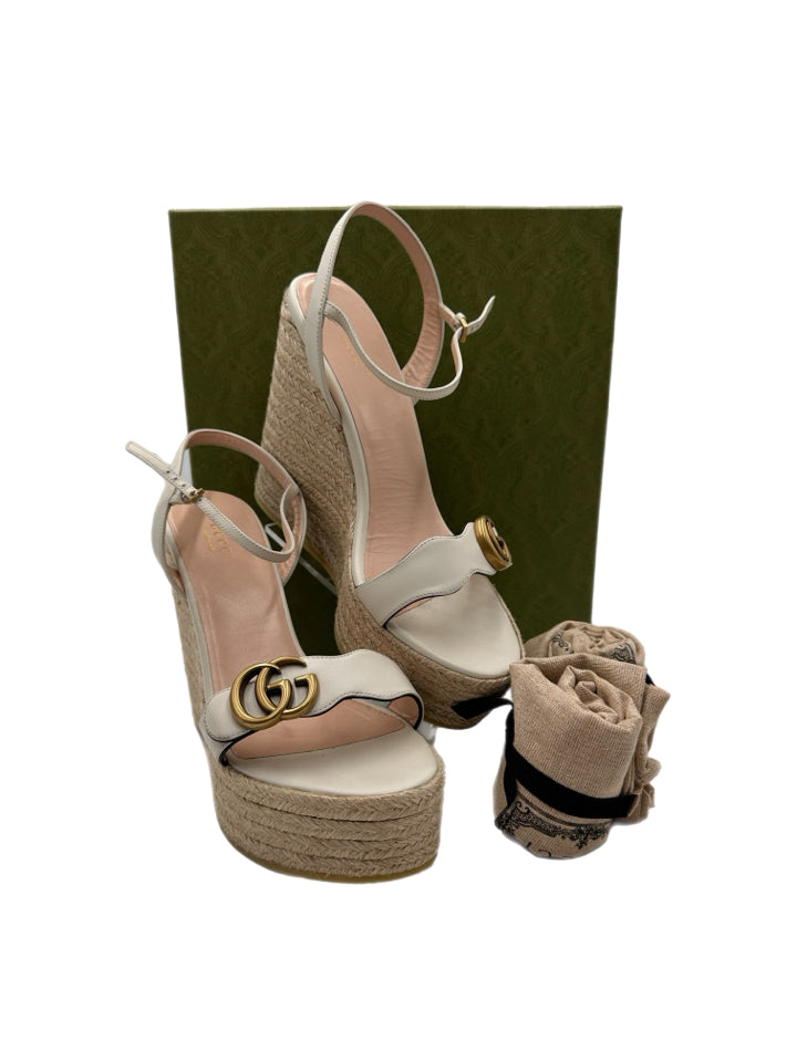 Gucci Mystic White Lifford Sandals for Women | Size 42 (US 12) | Luxury Designer Flip Flops for Beach, Pool & Summer Outfits