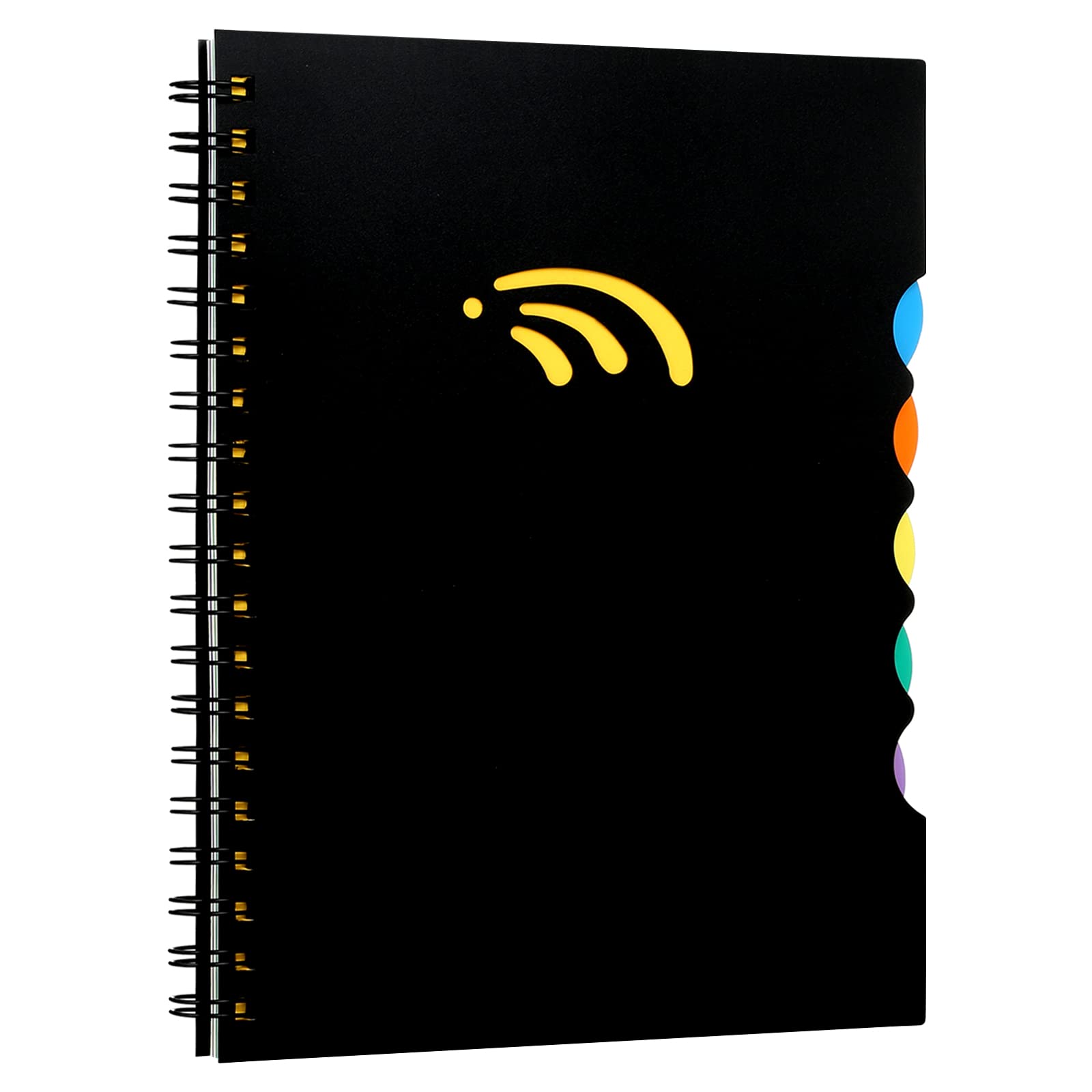 KESOTE 5 Subject Spiral Notebook with Dividers Tabs - College Ruled Writing Journal, 200 Pages, 10.5