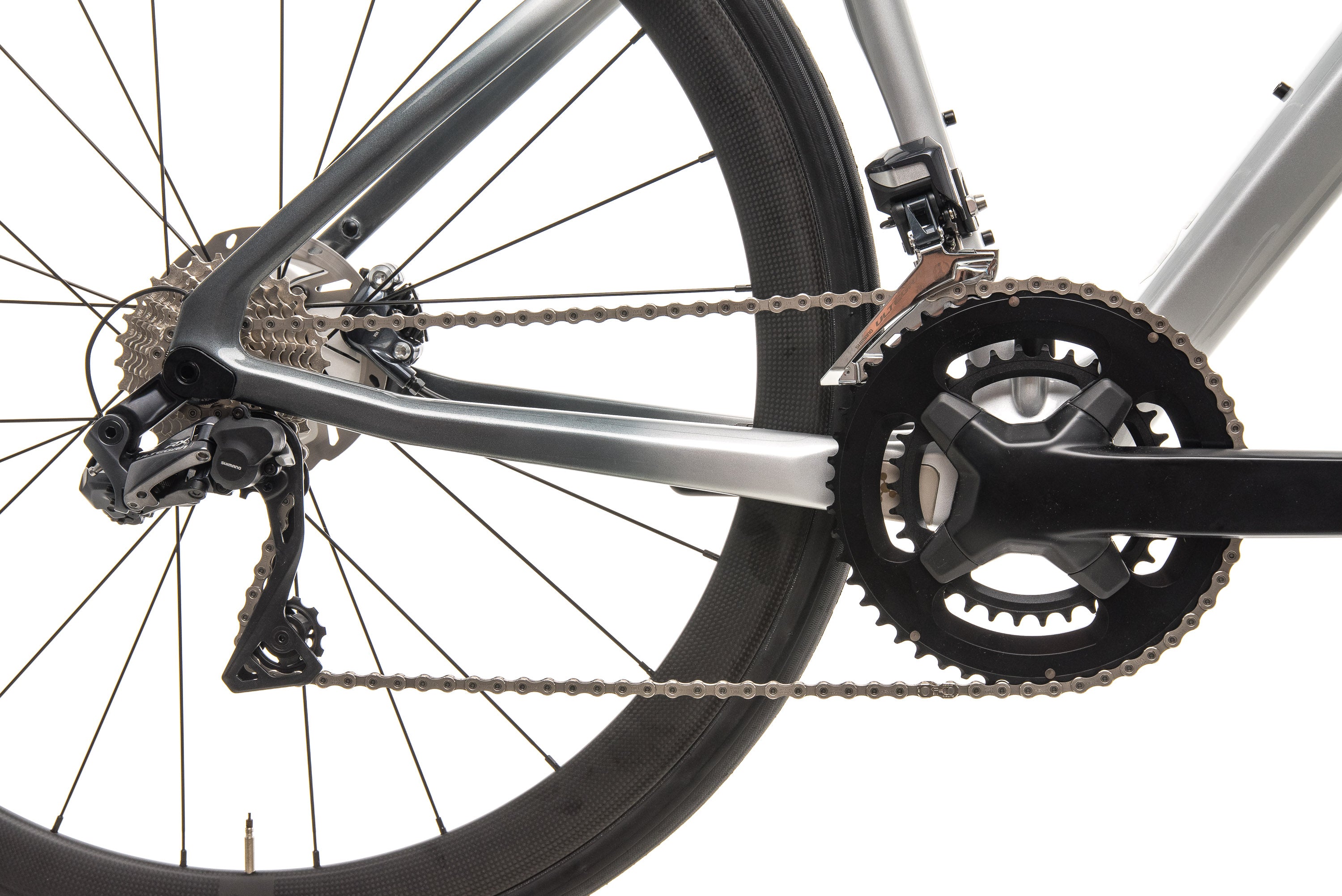 Argon 18 Krypton GF Disc Di2 Road Bike - Mercedes Benz Inspired Silver Finish - 2019 Model - Size Small - Perfect for Racing & Endurance Cycling