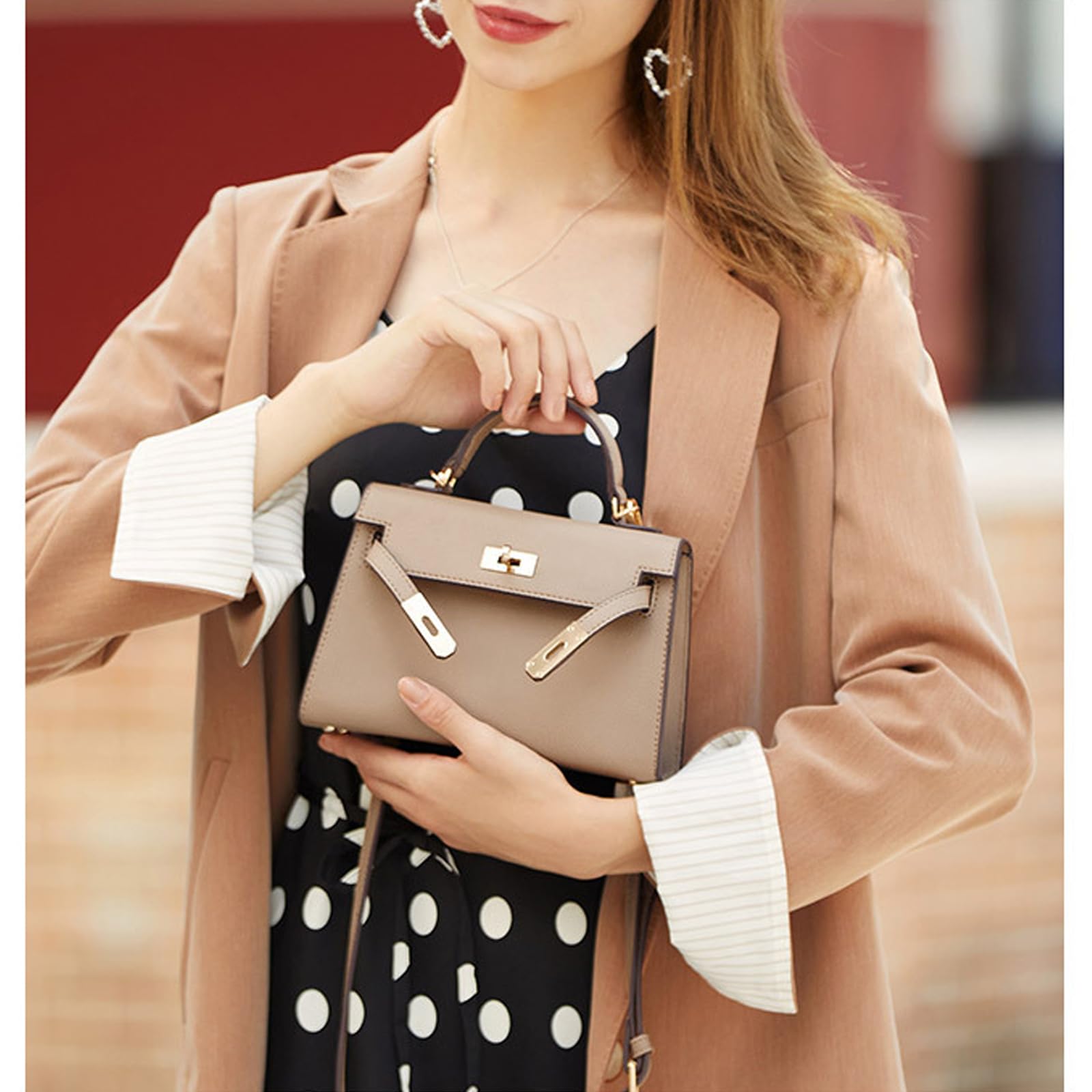 Women's Mini Leather Satchel Bag - 9