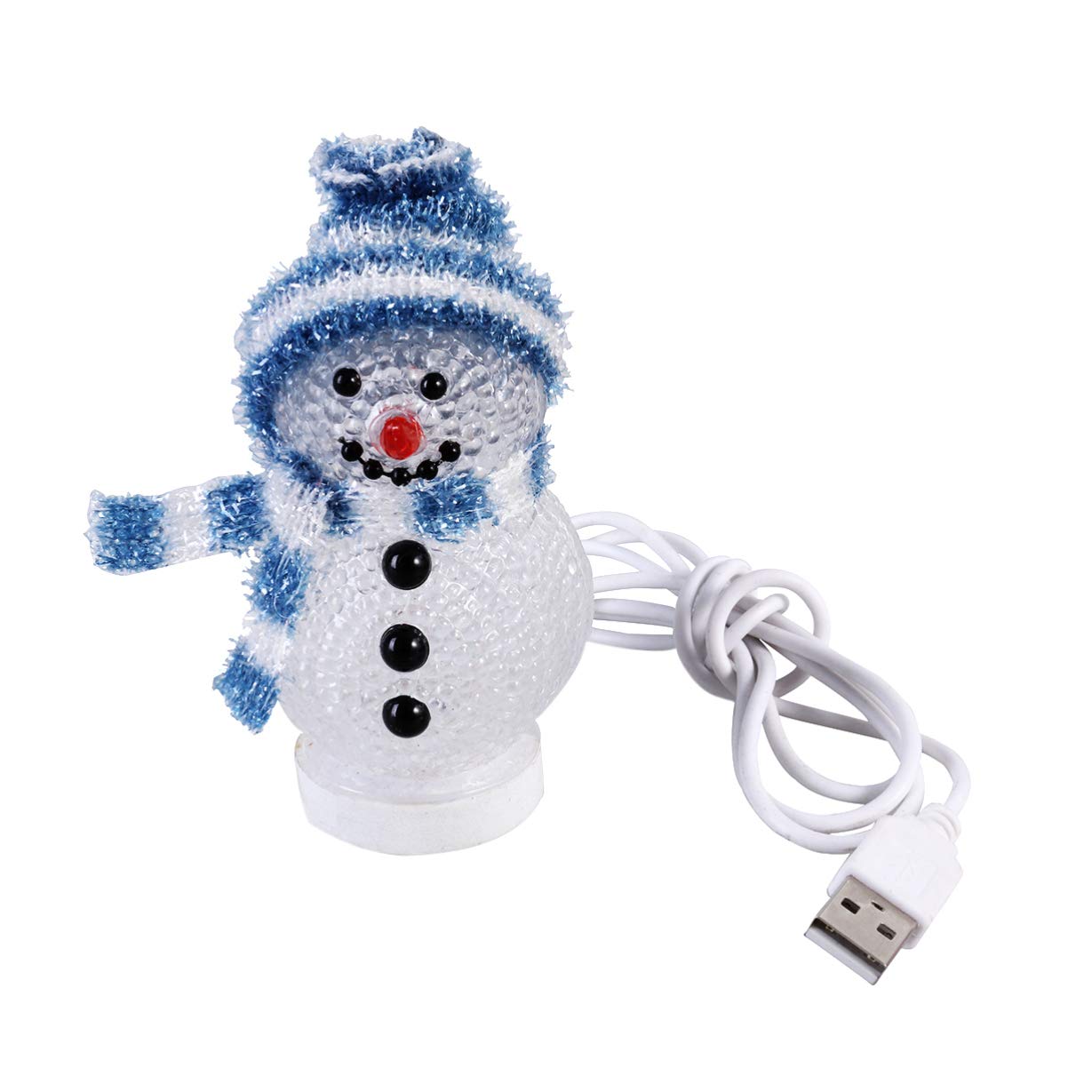 FRCOLOR Christmas USB LED Snowman Night Light - Metallic Silhouette Holiday Decor for Bedroom, Desk & Party | Battery-Powered Portable Snowman Lamp for Winter Decorations & Gift Giving