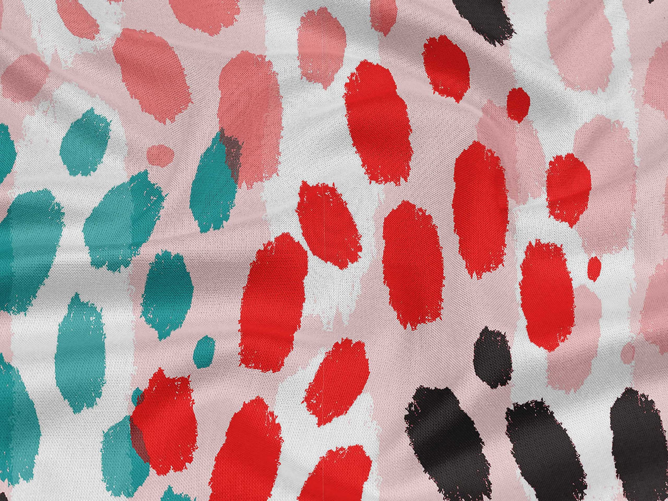 oneOone Rayon Pastel Pink Animal Print Fabric by The Yard - 56 Inch Wide Soft Dress Material for DIY Clothing, Costumes & Home Decor Projects
