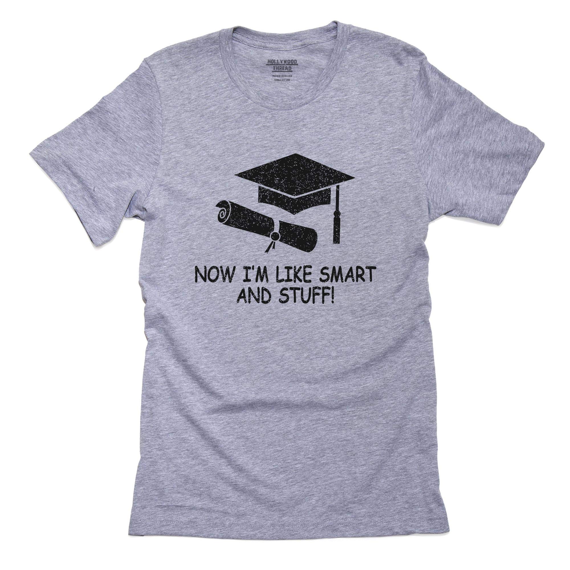 Funny Graduation Diploma Men's T-Shirt - Smart & Stuff Humor Gift for College Grads - Perfect for Graduation Parties & School Reunions