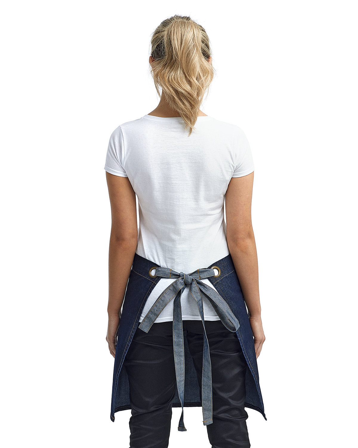 Reprime RP128 Unisex Denim Waist Apron - Artisan Collection with Contrast Design for Cooking, Baking, BBQ & Workshop Use