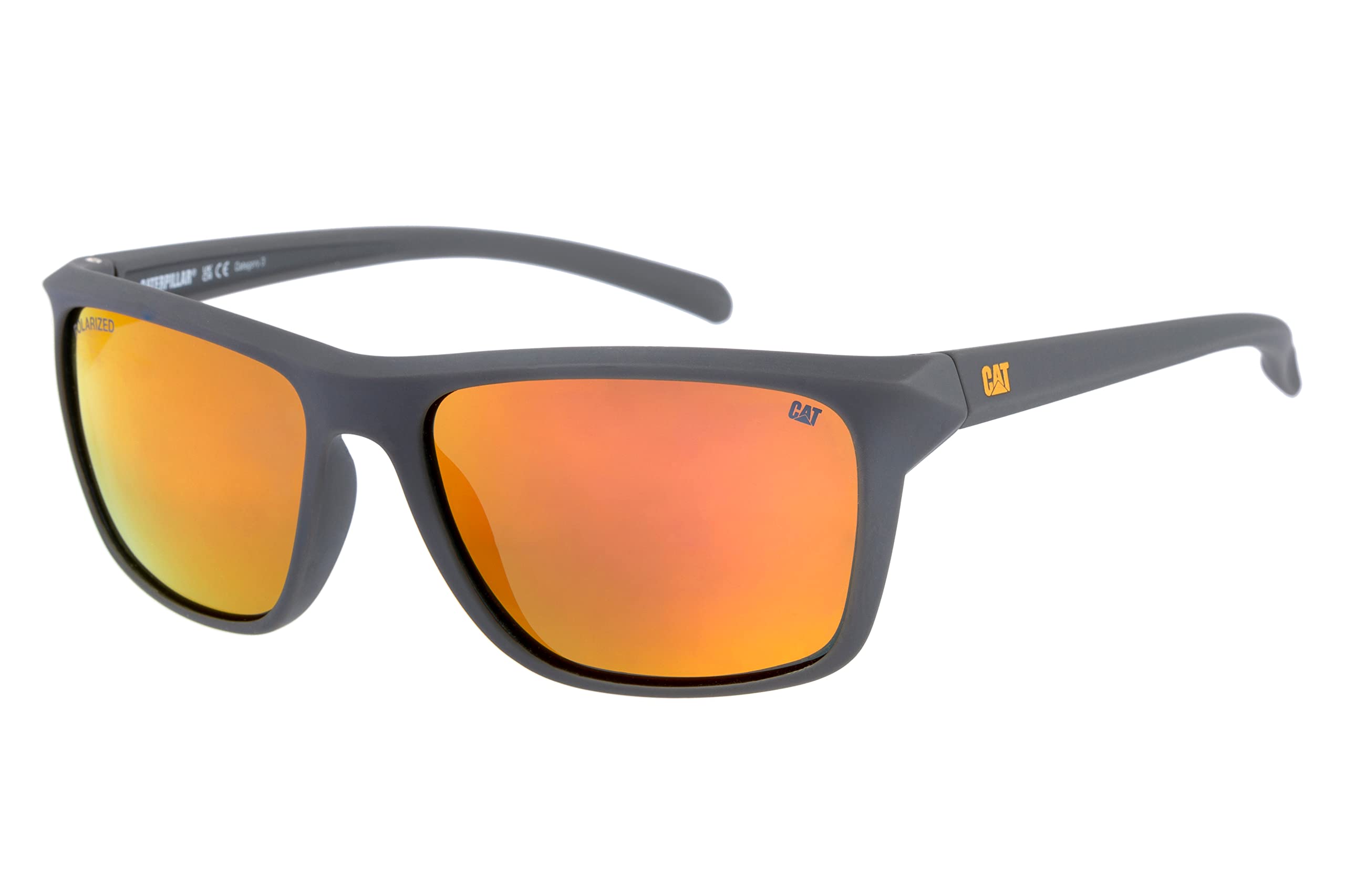 Caterpillar 8012 Polarized Square Sunglasses for Men - UV Protection, Anti-Glare, Lightweight & Durable - Perfect for Driving, Fishing, Hiking & Outdoor Activities