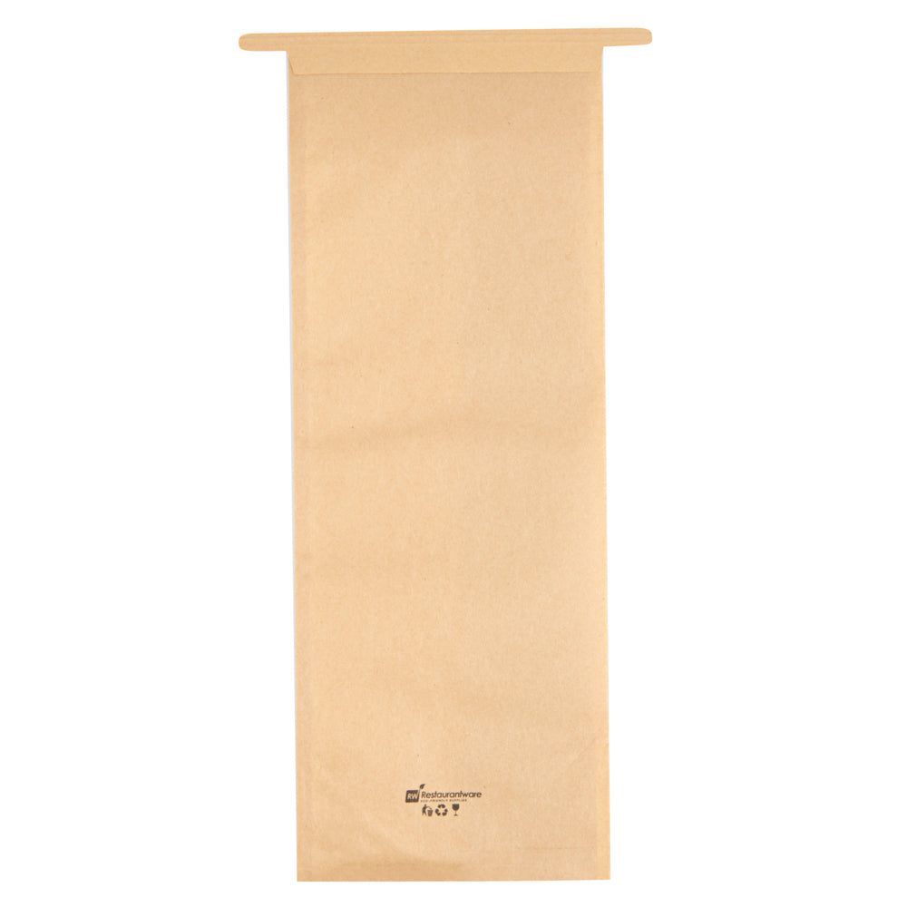 Premium Kraft Paper Bakery Bags with Window & Tin Tie Closure - 4.75