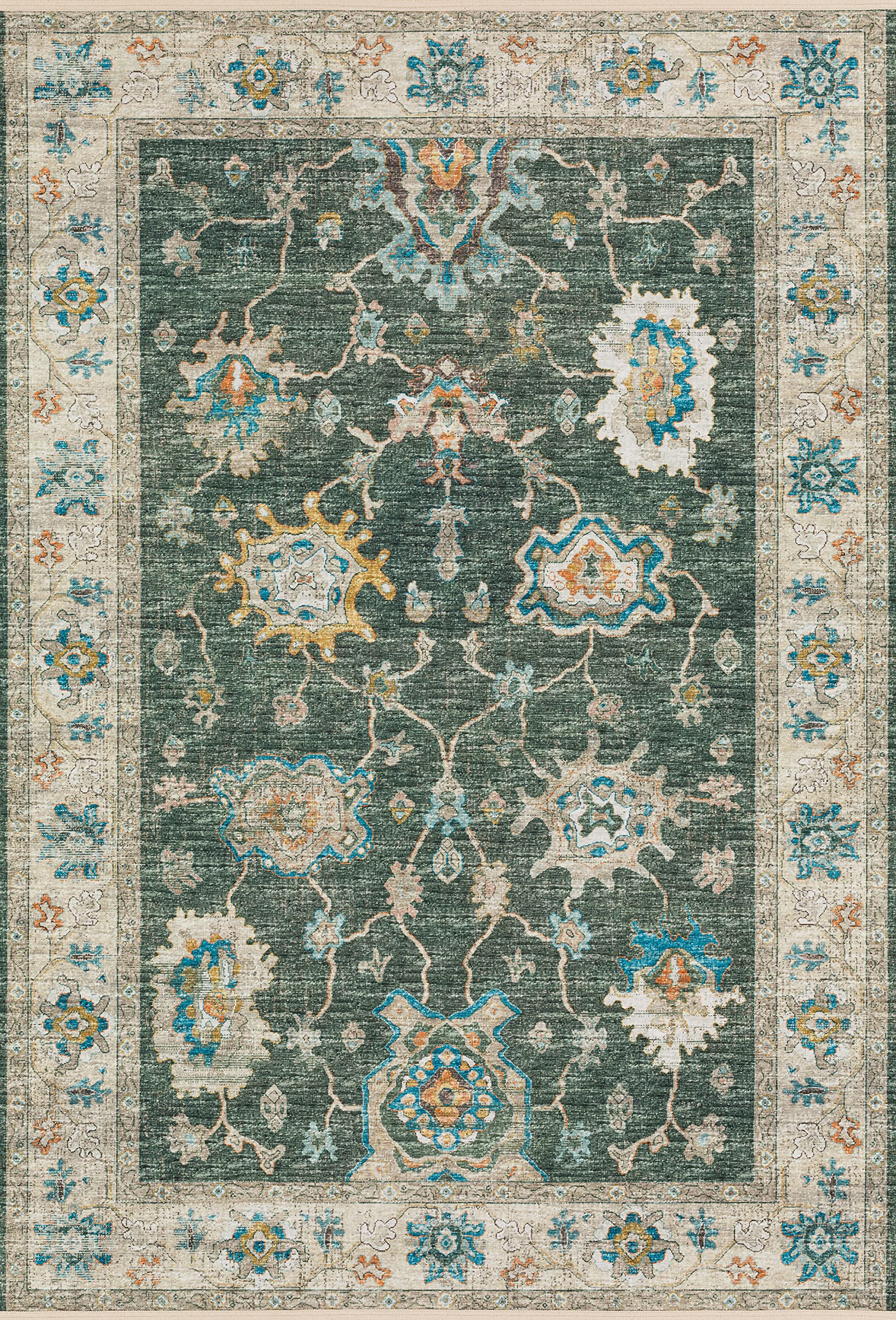 Addison Rugs Sterling AST36 Forest Green 8' x 10' Area Rug - Soft & Durable for Living Room, Bedroom, Dining Room Decor