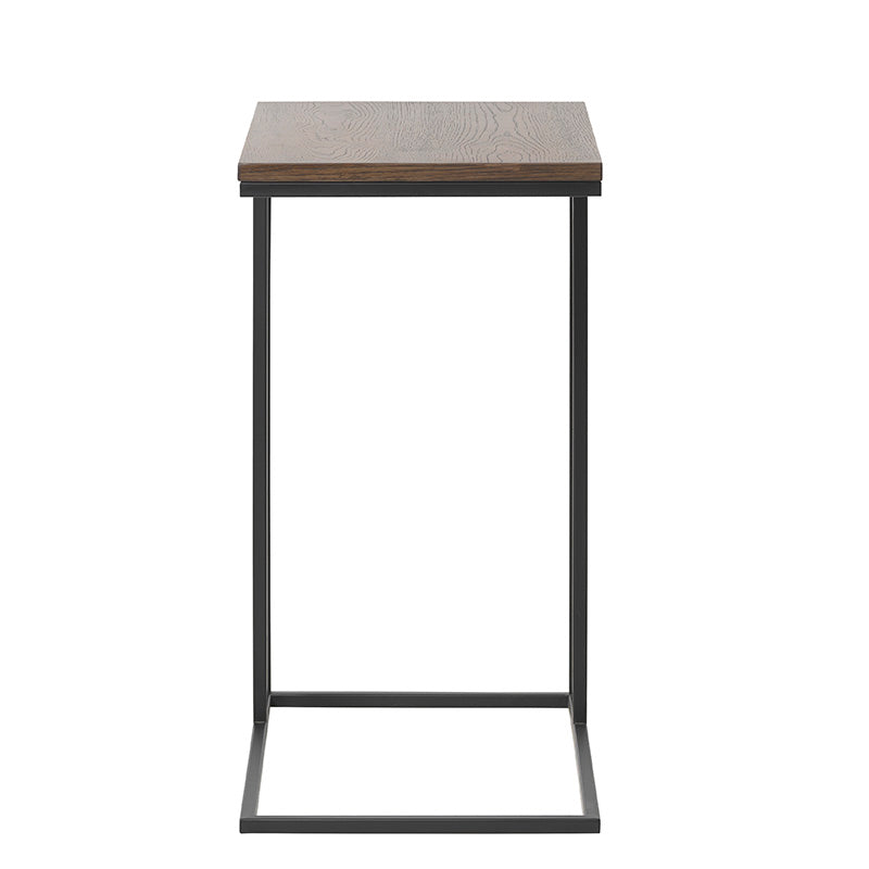 RIVOLI Adjustable Laptop Desk Stand - Ergonomic Smoked Oak & Black Computer Table for Home Office, Bed, Couch - Portable Workstation for Remote Work, Gaming, Studying