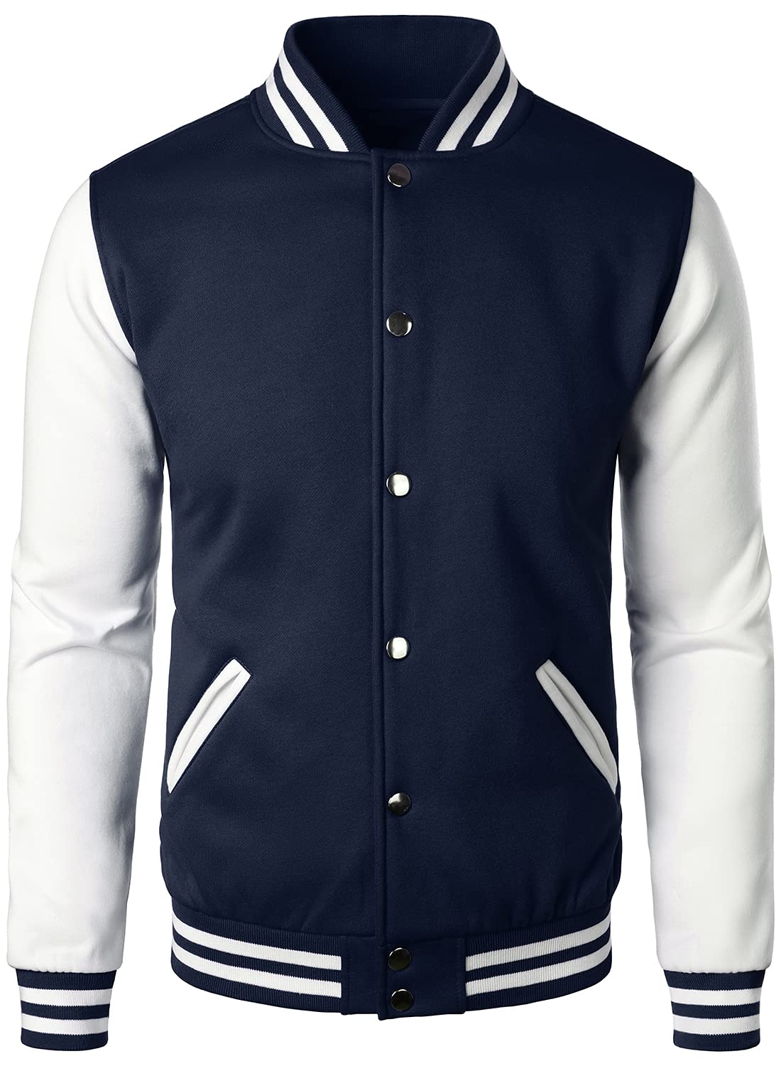Men's Varsity Baseball Jacket - Cotton Blend Letterman Jacket with Embroidered Letters | Perfect for School Sports, Team Uniforms & Casual Streetwear