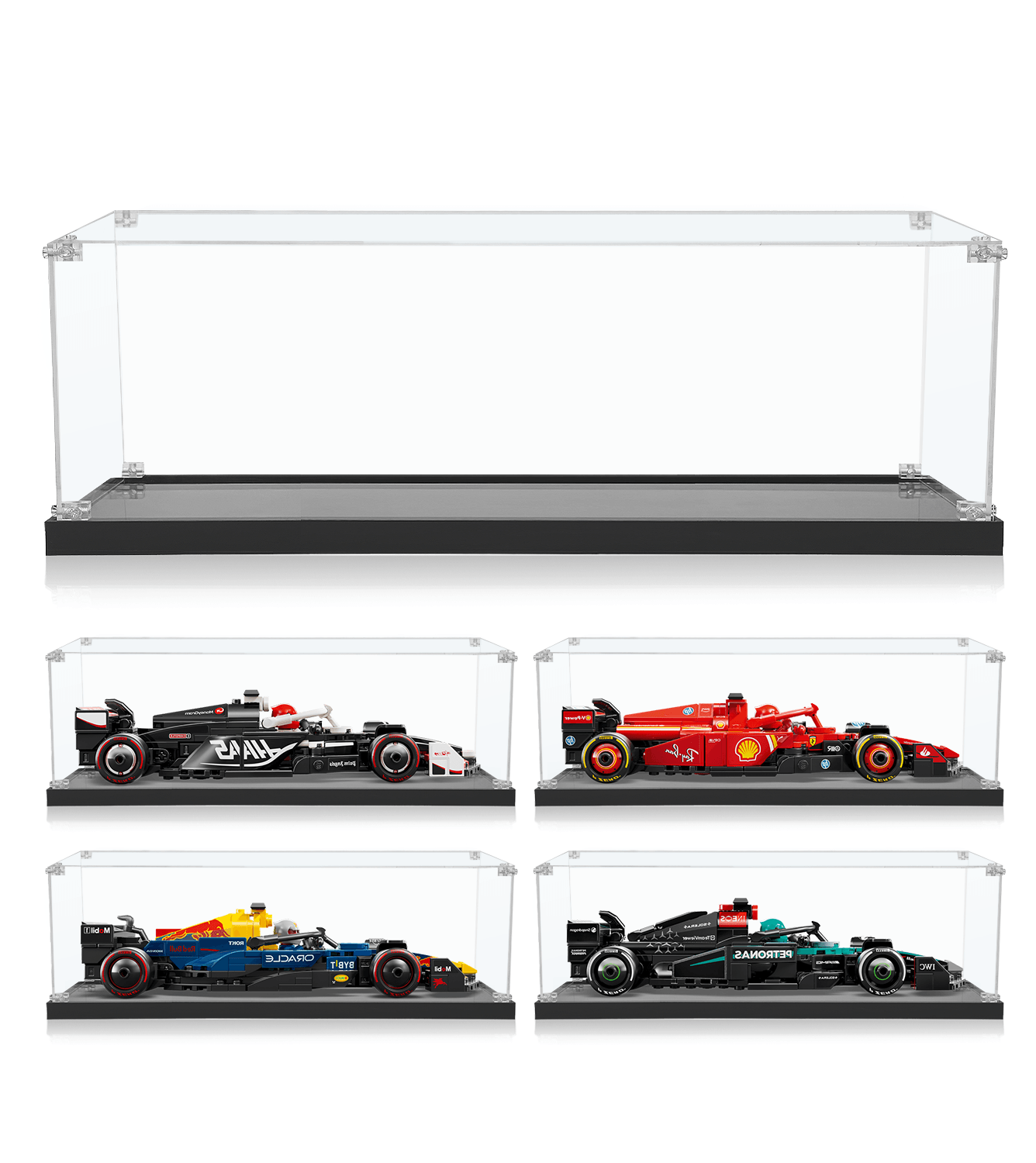 LEGO AMG F1 W15 Display Case (1:32 Scale) - Perfect for Showcasing Model 77244 - Ideal for Collectors, Home Decor & Office Display