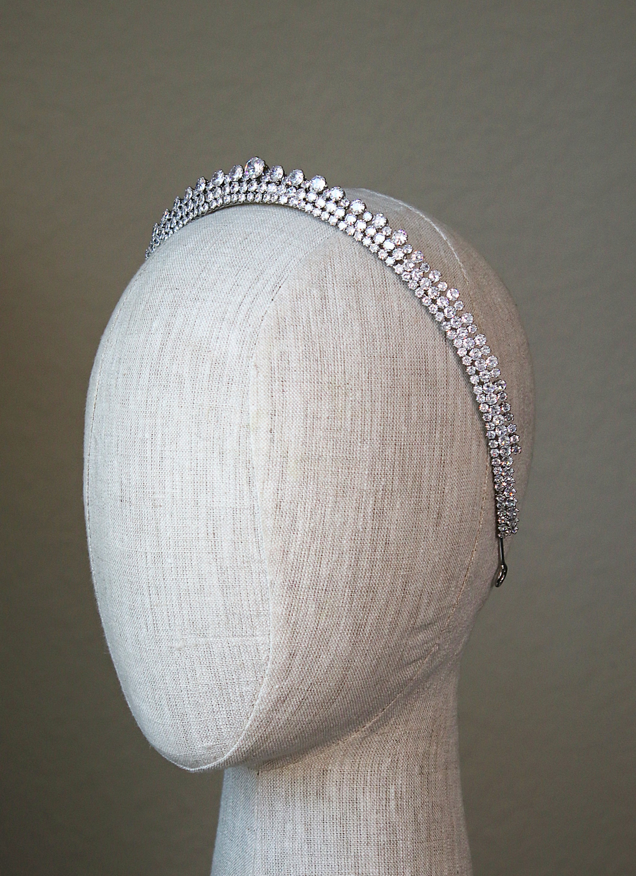 ASTOR Simulated Diamond Headband Tiara - Elegant Rhinestone Bridal Hair Accessory for Weddings, Prom & Special Occasions