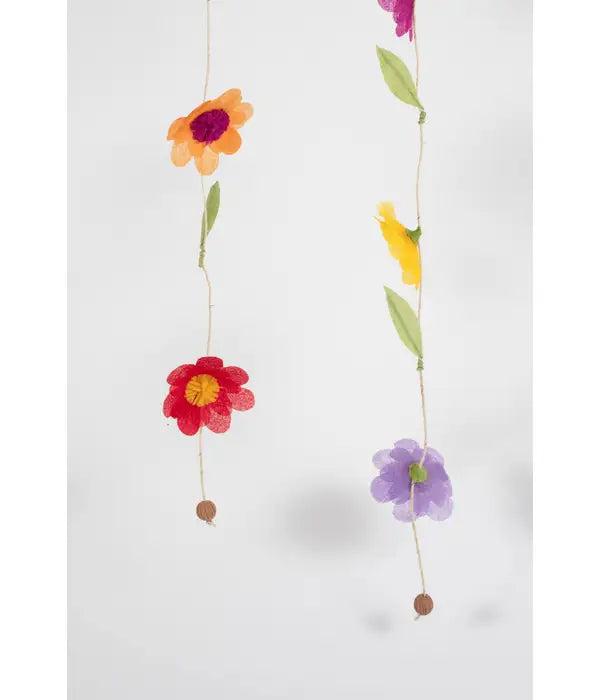 Silk Paper Flower Valance - Elegant Window Treatment for Home Decor | Perfect for Weddings, Parties & Nursery Room Decorations