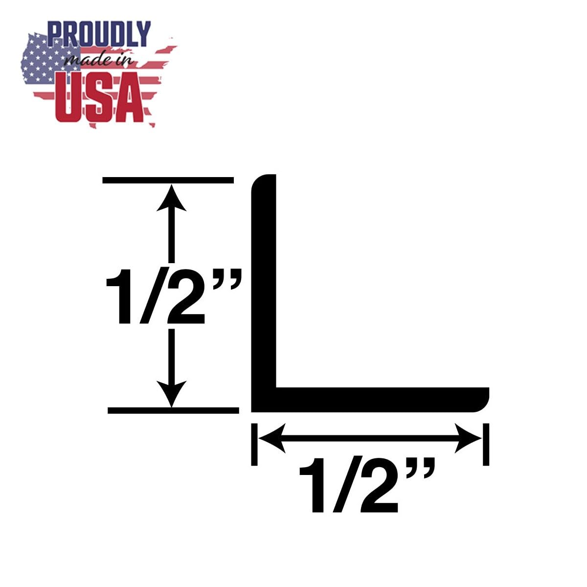 Clear Butyrate Plastic Angle Molding 1/2