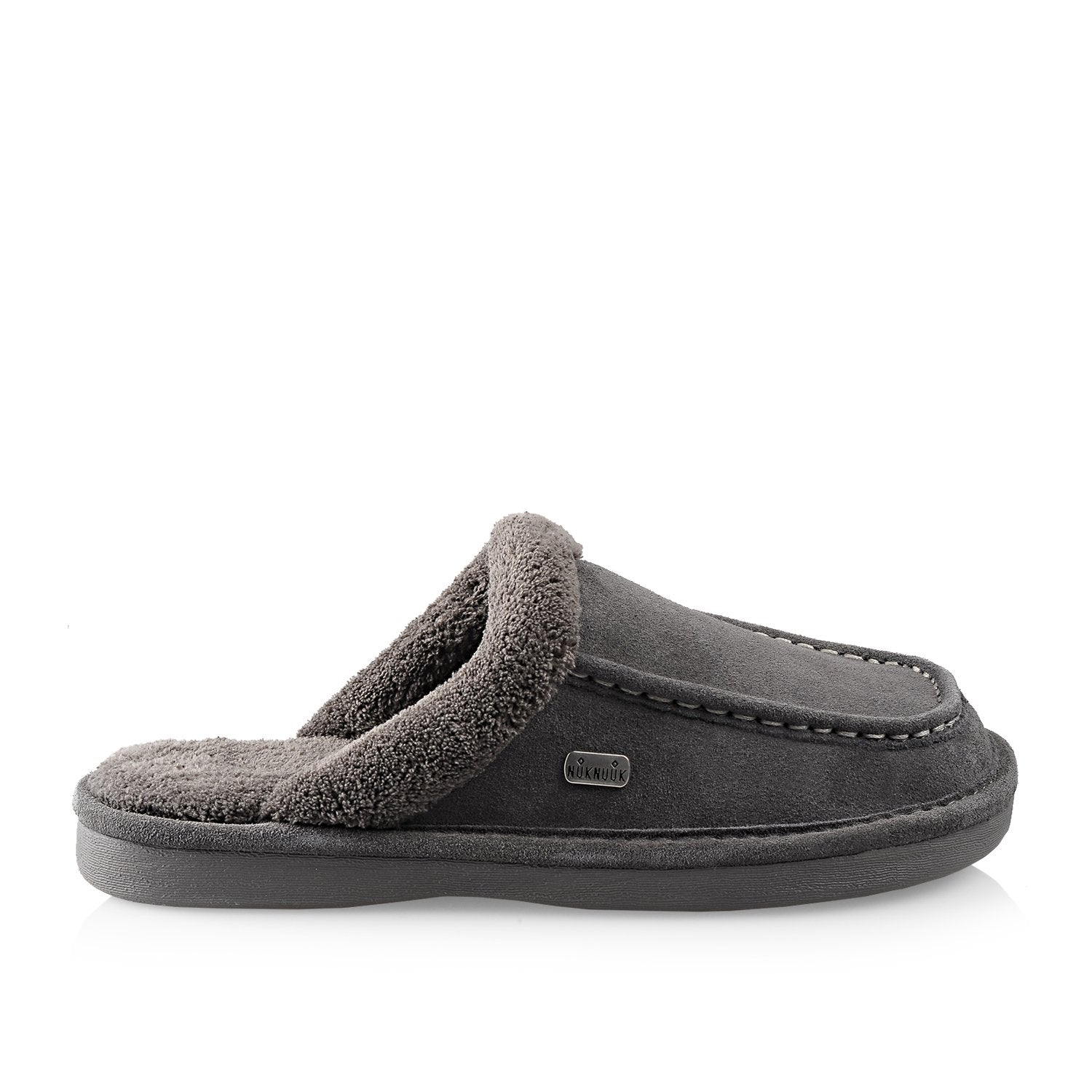 Men's Comfortable Grey Slippers - Soft Indoor/Outdoor House Shoes for Relaxation at Home, Lounging & Quick Errands