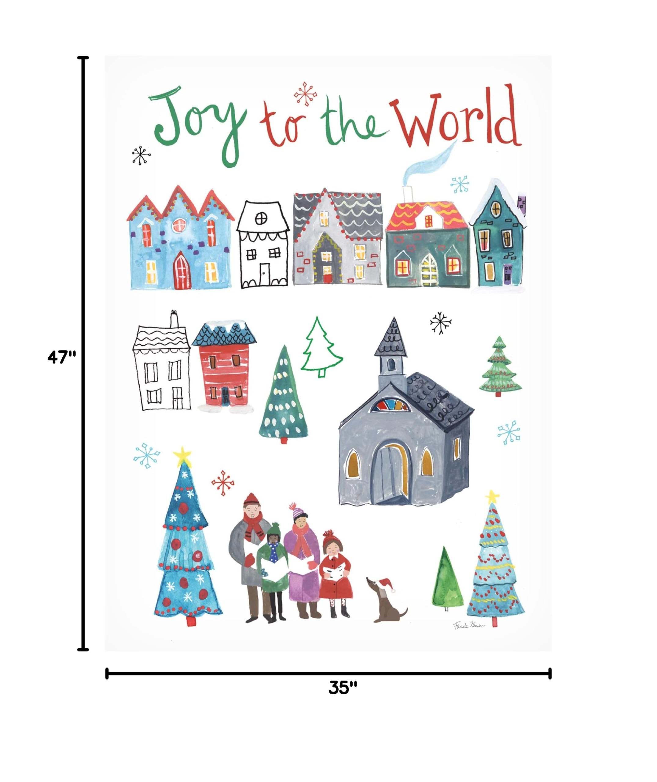 Trademark Fine Art 'Holiday Festivities III v2' Canvas Wall Art Print by Farida Zaman - Festive Home Decor for Christmas, Living Room & Office