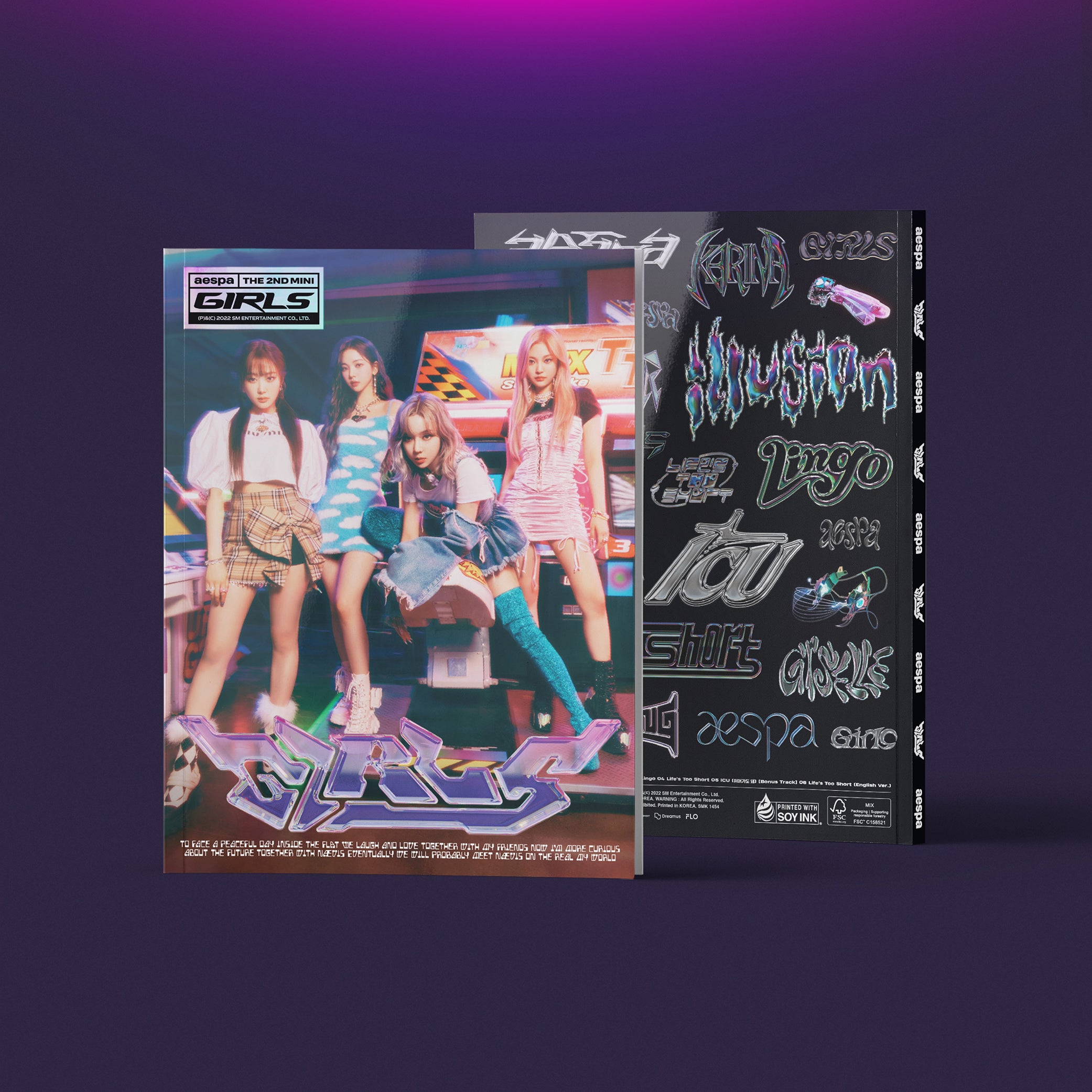 AESPA 2nd Mini Album 'GIRLS' (REAL WORLD) - Kpop Music CD with Photobook - Perfect for Kpop Fans Collection & Gift Giving