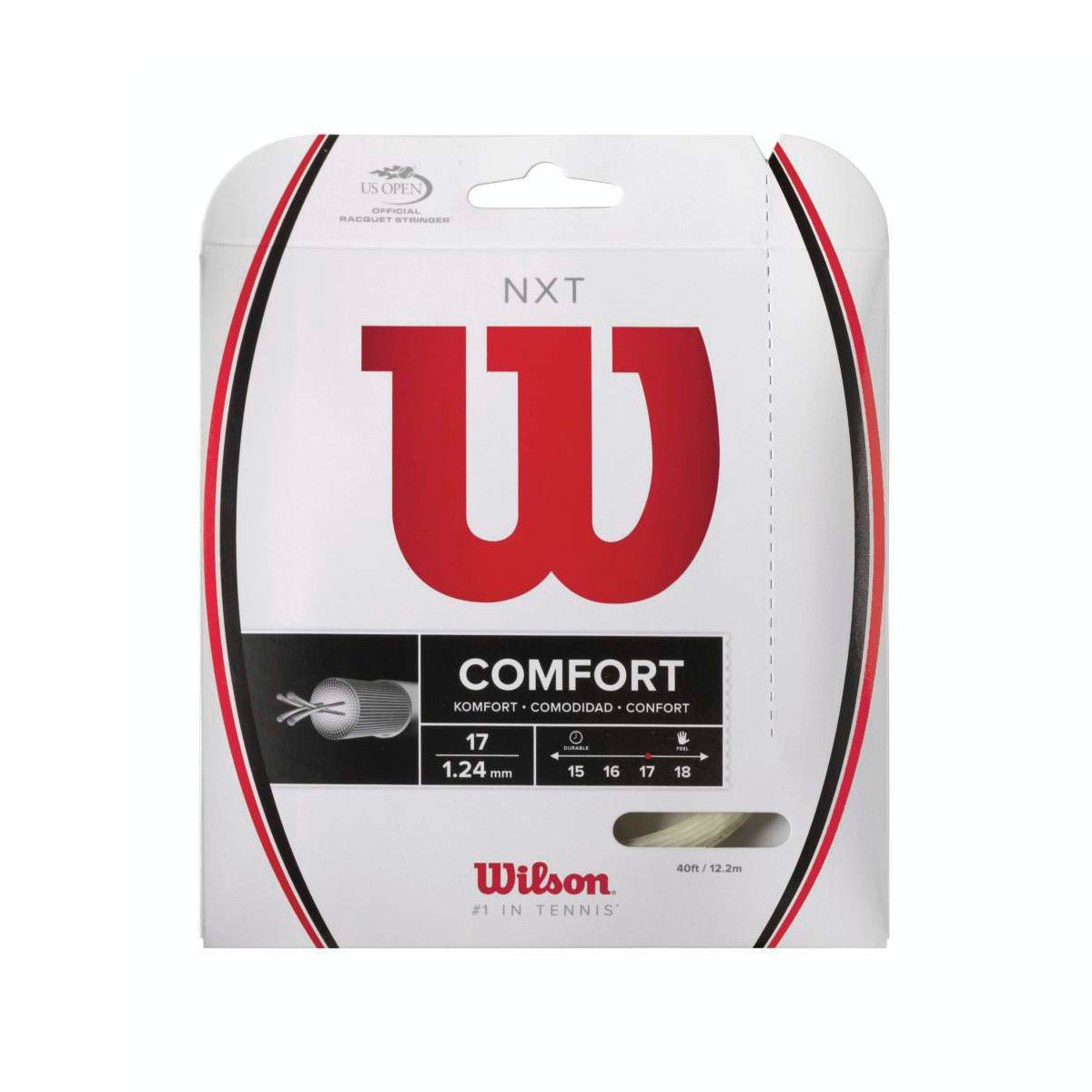 Wilson NXT 17 Tennis String Set - Premium Synthetic Gut for Power & Comfort | Perfect for Competitive Play & Recreational Tennis