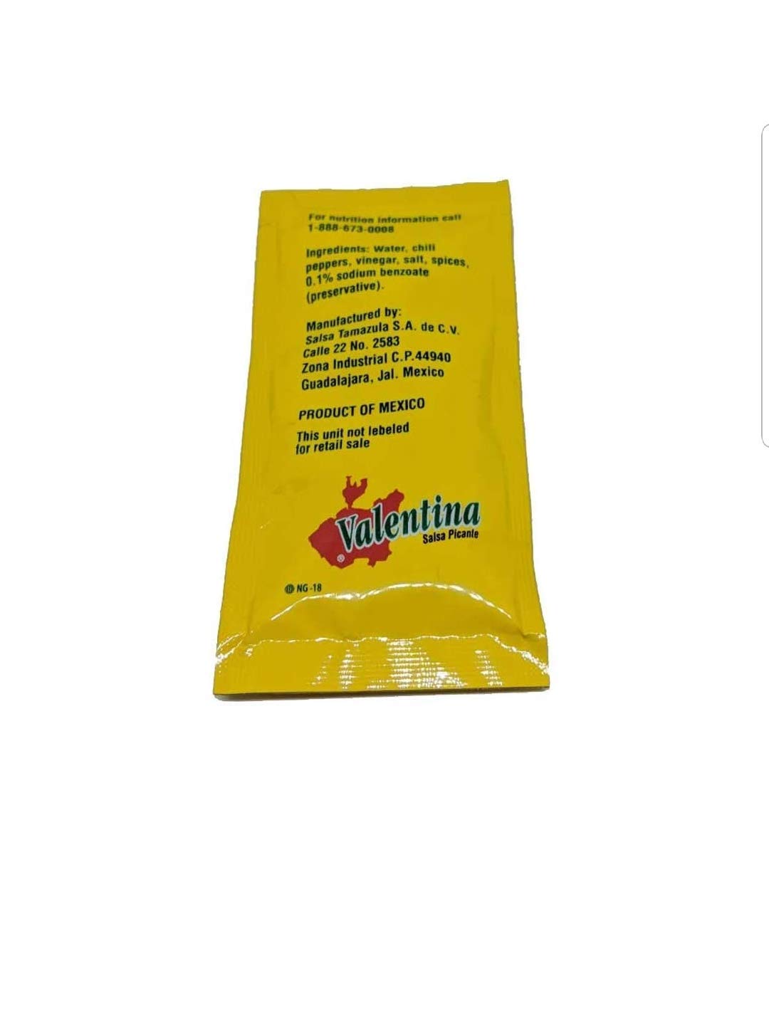 TPS Valentina Hot Sauce Packets 0.34 fl oz (10ml) - Pack of 25 | Mexican Hot Sauce for Tacos, Nachos, Wings & More | Perfect for Restaurants, Catering & Home Use