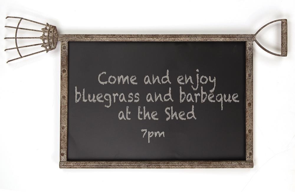 Rustic Wooden Chalkboard Sign - 22.5 x 12.25 Inch Handcrafted Shed Collection Chalk It Up Message Board for Farmhouse Decor, Kitchen Menu, Coffee Shop & Wedding Welcome Signs