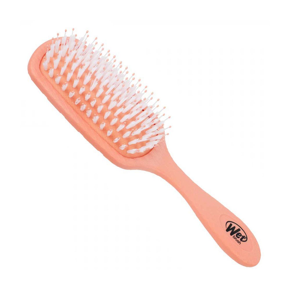 Wet Brush Go Green Shine Brush with Coconut Oil - Detangling Hair Brush for Smooth & Shiny Hair - Perfect for Daily Hair Care & Styling at Home or On The Go