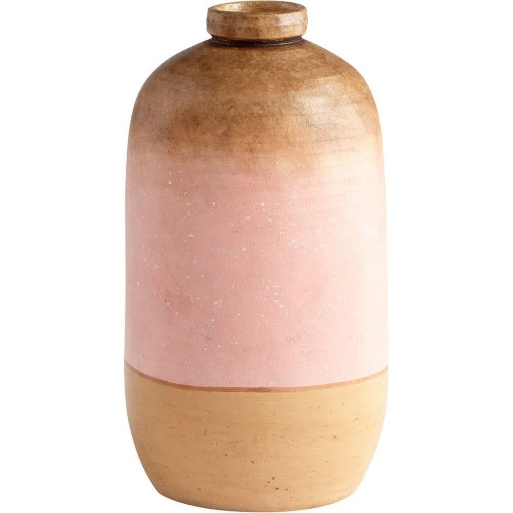 6.5 Inch Wide x 12 Inch Tall Small Ceramic Vase - Sandy Beige Home Decor for Flowers, Centerpieces & Wedding Decorations