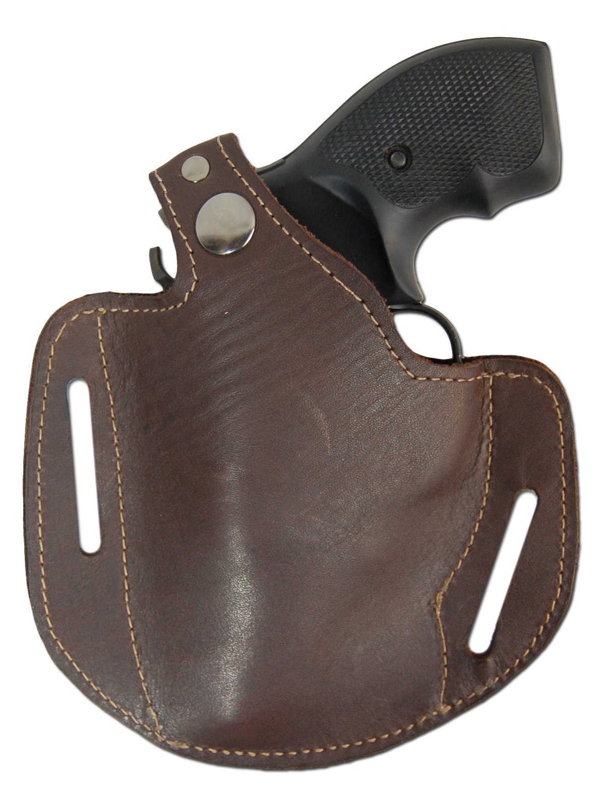 Barsony New Brown Leather Pancake Holster for 2