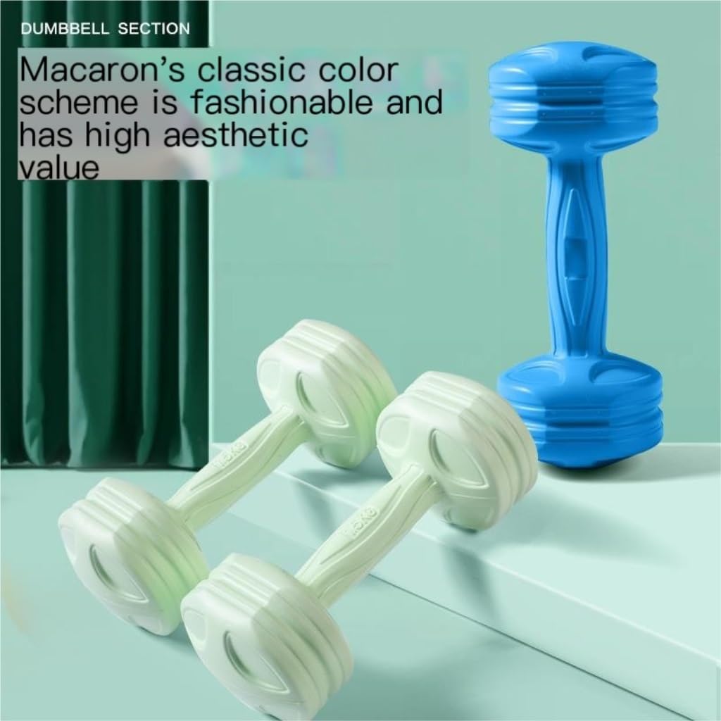 Plastic Coated Dumbbells for Women & Men - Home Gym Equipment for Arm Muscle Exercise, Yoga & Aerobics - Perfect for Home Workouts & Fitness Training