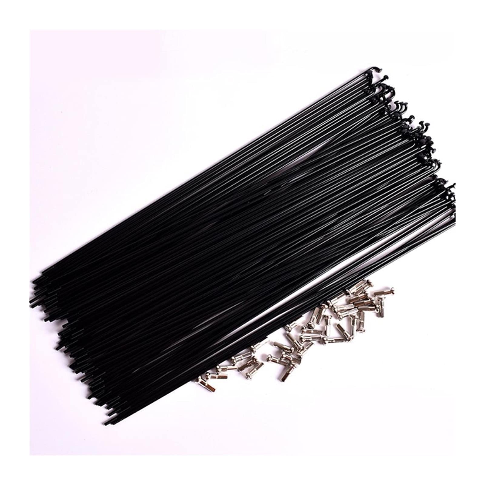 MANKUO 14G J-Bend Steel Bicycle Spokes with Nipples - 36pcs Set (253mm-294mm) for Mountain Bike Wheels & Rims | Durable Replacement Spokes for MTB, Road & Hybrid Bikes | Perfect for Wheel Repair & Maintenance