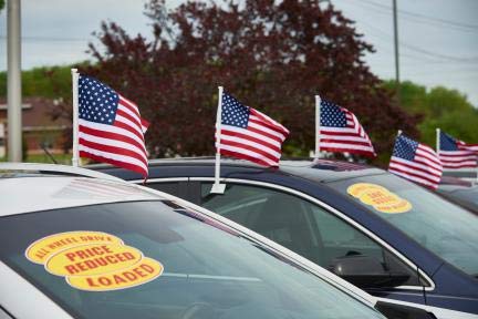 SSWBasics Clip-On Window American Flags - Pack of 12 Patriotic Decorative Flags for Cars, Homes & Offices - Perfect for 4th of July, Memorial Day & Veterans Day Celebrations
