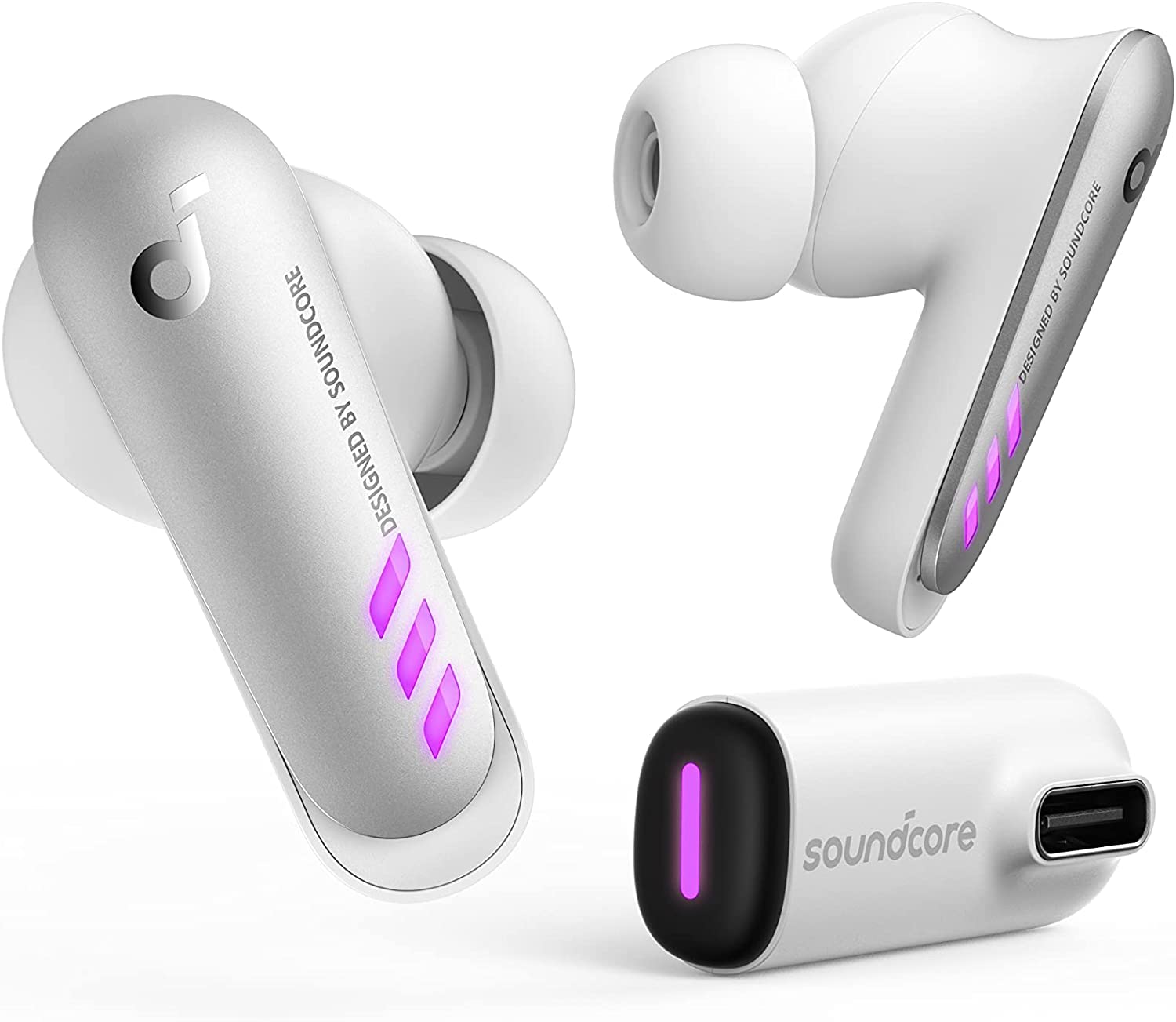 soundcore VR P10 Wireless Gaming Earbuds with USB-C Dongle - Low Latency Bluetooth & 2.4GHz Wireless Earbuds for Meta Quest 2, PS5, PS4, Nintendo Switch & PC - Dual Connection Gaming Headphones for Immersive VR & Console Gaming Experience