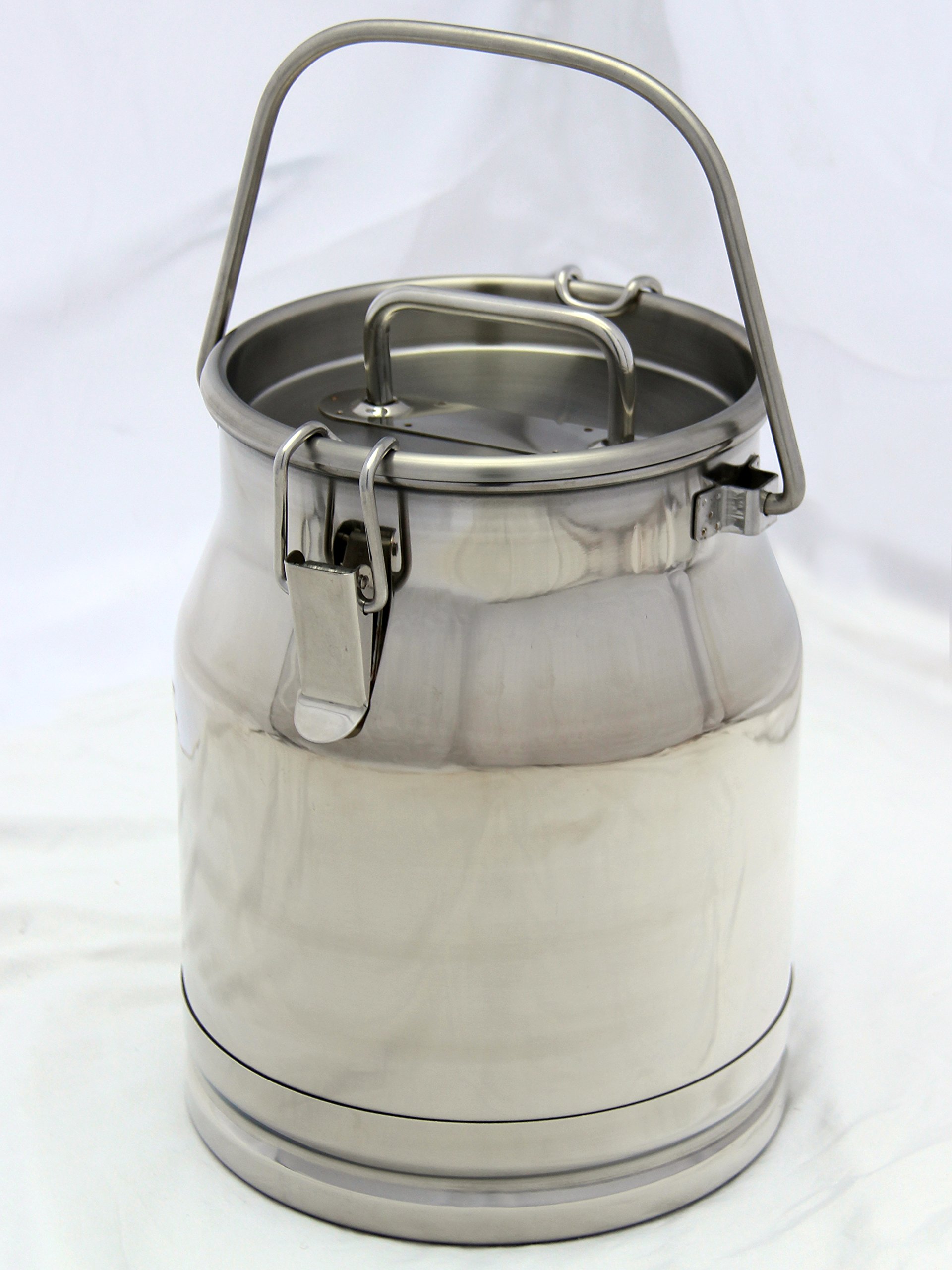 Premium 2.6 Gallon Stainless Steel Milk Transport Can - Airtight Seal, Durable Construction with Optional Spigot - Perfect for Farm Fresh Milk Storage, Commercial Dairy Transport & Homemade Beverage Dispensing
