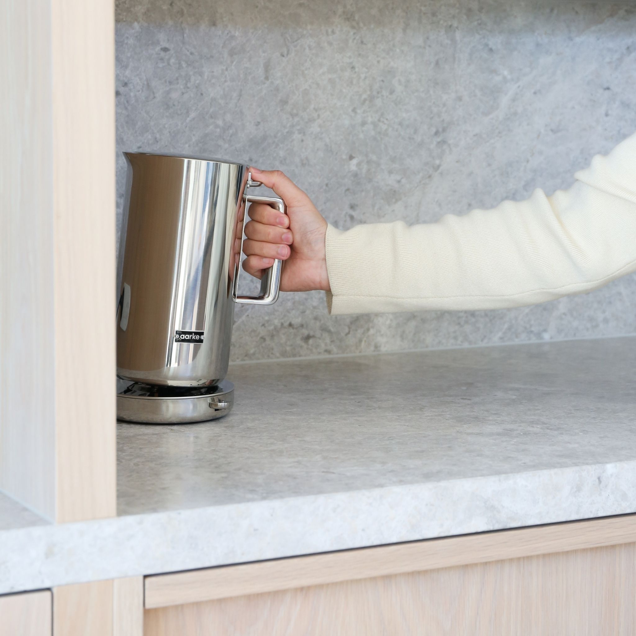 Premium AARKE Stainless Steel Electric Kettle - Fast Boiling & Auto Shut-Off - Perfect for Home, Office & Tea/Coffee Lovers - BPA Free & Energy Efficient
