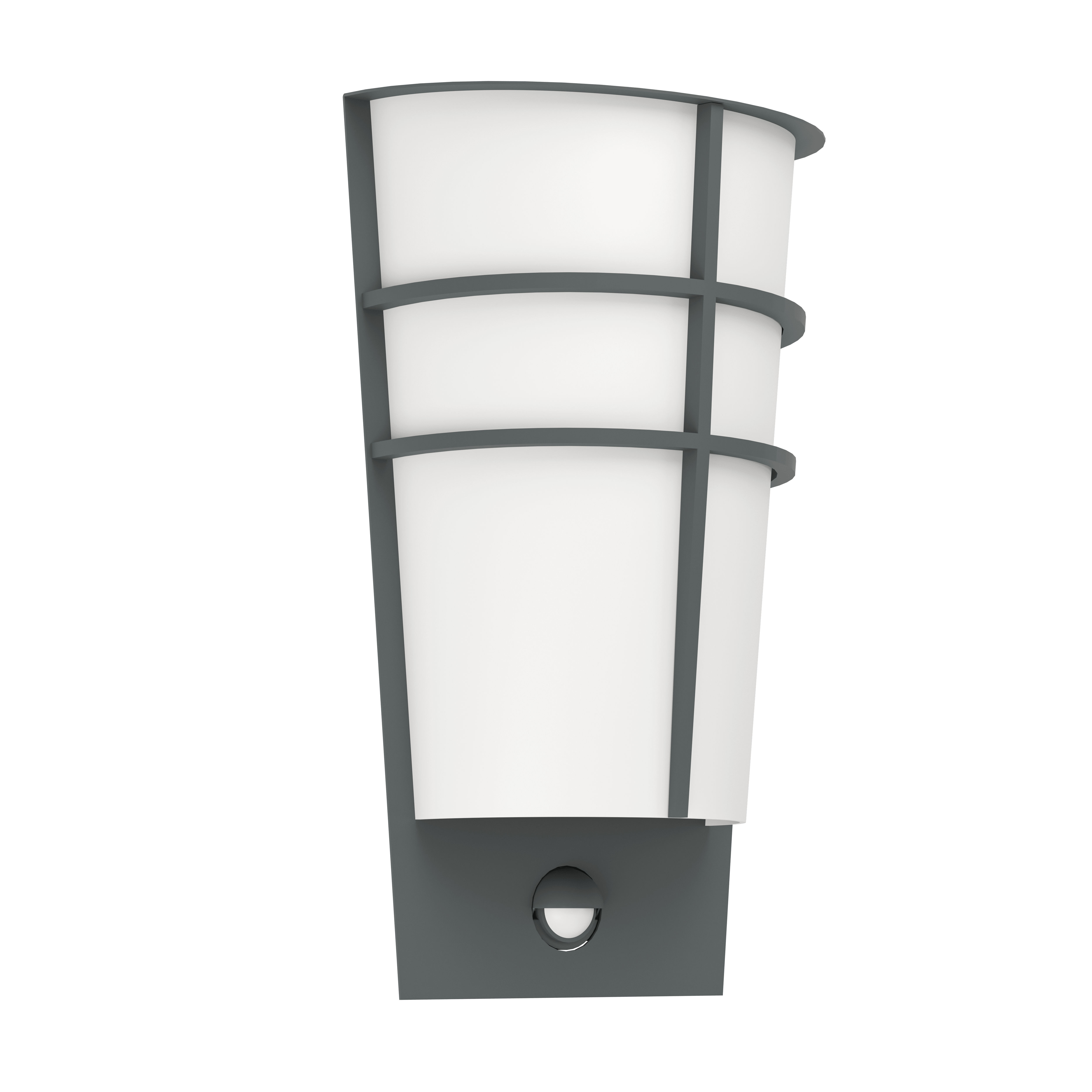 Eglo Breganzo 1 LED Grey PIR Motion Sensor Outdoor Wall Light - IP44 Waterproof - Perfect for Porch, Garage & Garden Security Lighting
