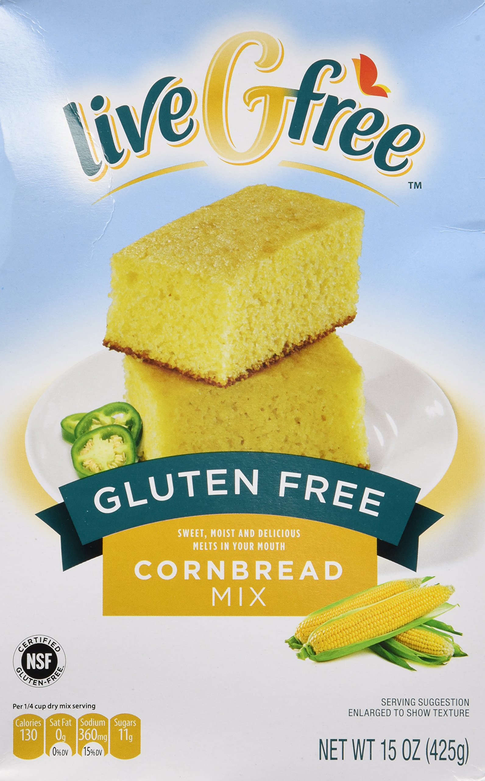 Live G Free Gluten Free Cornbread Mix - Delicious & Easy to Make | Perfect for Thanksgiving, Family Dinners & Celiac-Friendly Baking