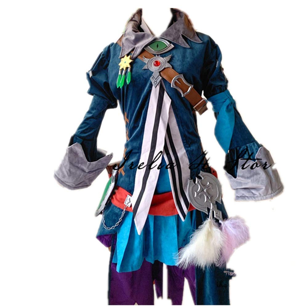 EChunchan Black Mage Level 70 Cosplay Costume - Final Fantasy XIV FFXIV School Uniform Outfit for Halloween, Christmas, Anime Conventions & Role Playing Events