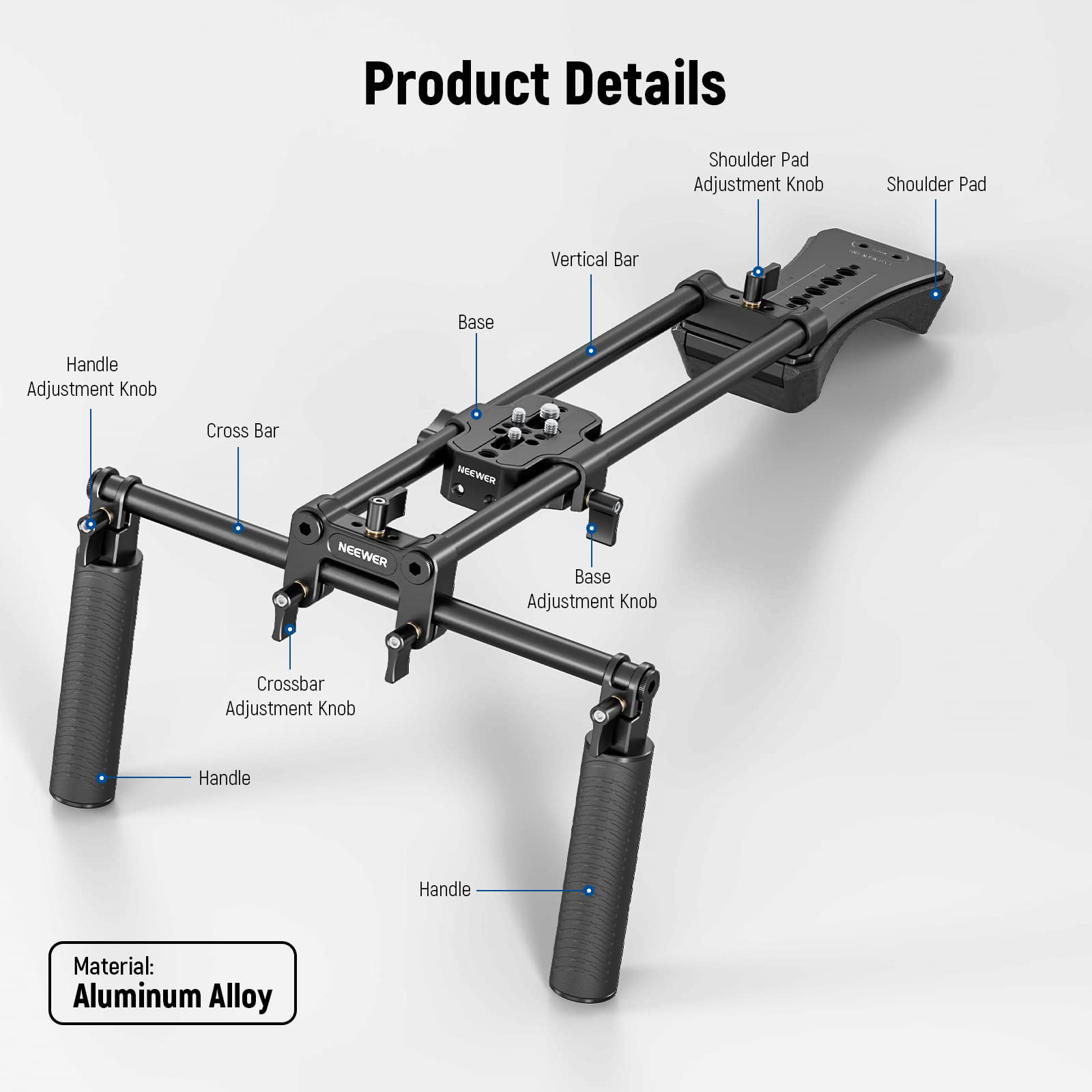 NEEWER Universal Shoulder Rig Kit with 16