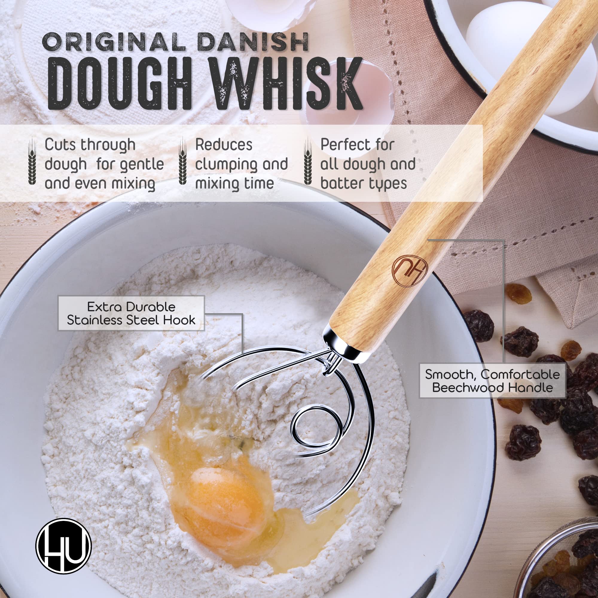 Organic Sourdough Starter Kit - Complete Bread Baking Supplies with Banneton Proofing Basket, Linen Cloth, Dough Whisk, Bread Lame, Scraper & 2 Brushes - Perfect for Artisan Sourdough, Homemade Bread & Baking Enthusiasts - Ideal for Home Bakers, Gifts & Kitchen Essentials
