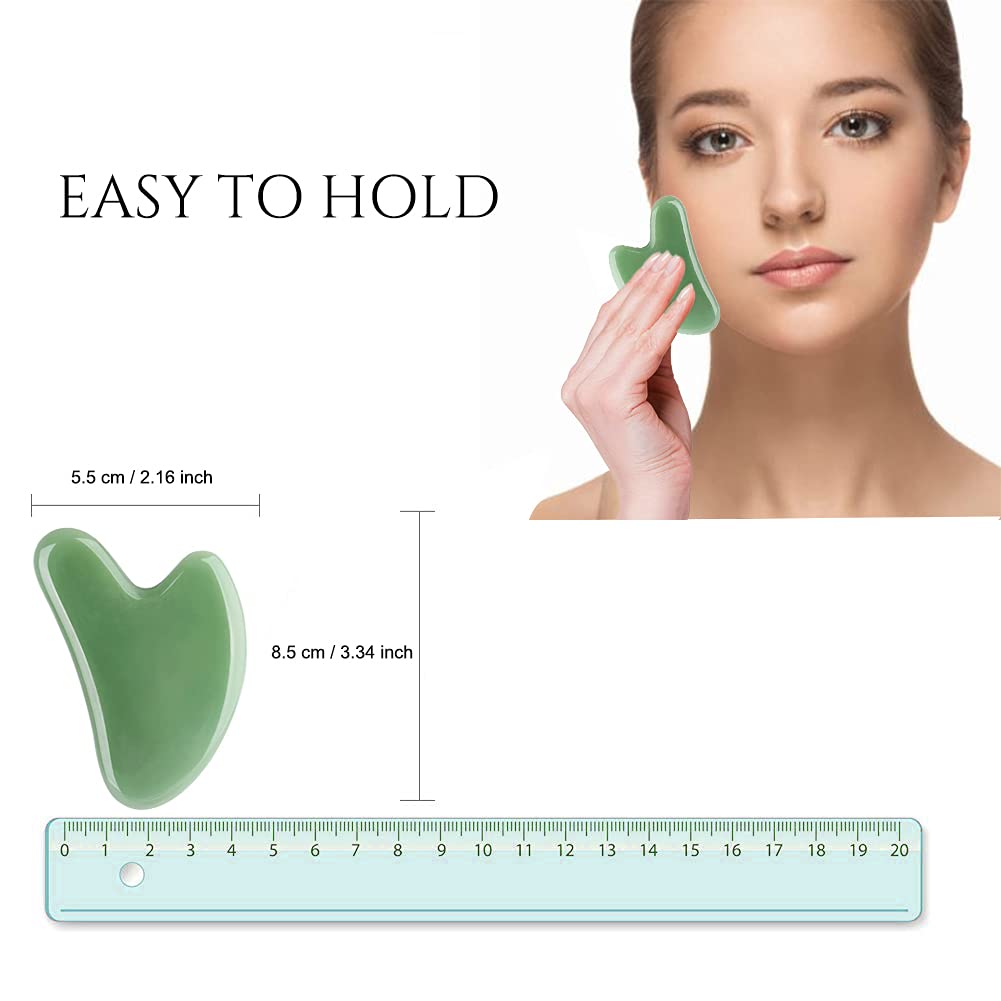 2 Pack Gua Sha Massage Tools - Pink & Green Facial and Body Scraping Stones for Acupressure Therapy, Muscle Relaxation, Fine Lines & Wrinkle Prevention | Perfect for Self-Care, Spa Days & Holistic Skincare Routines