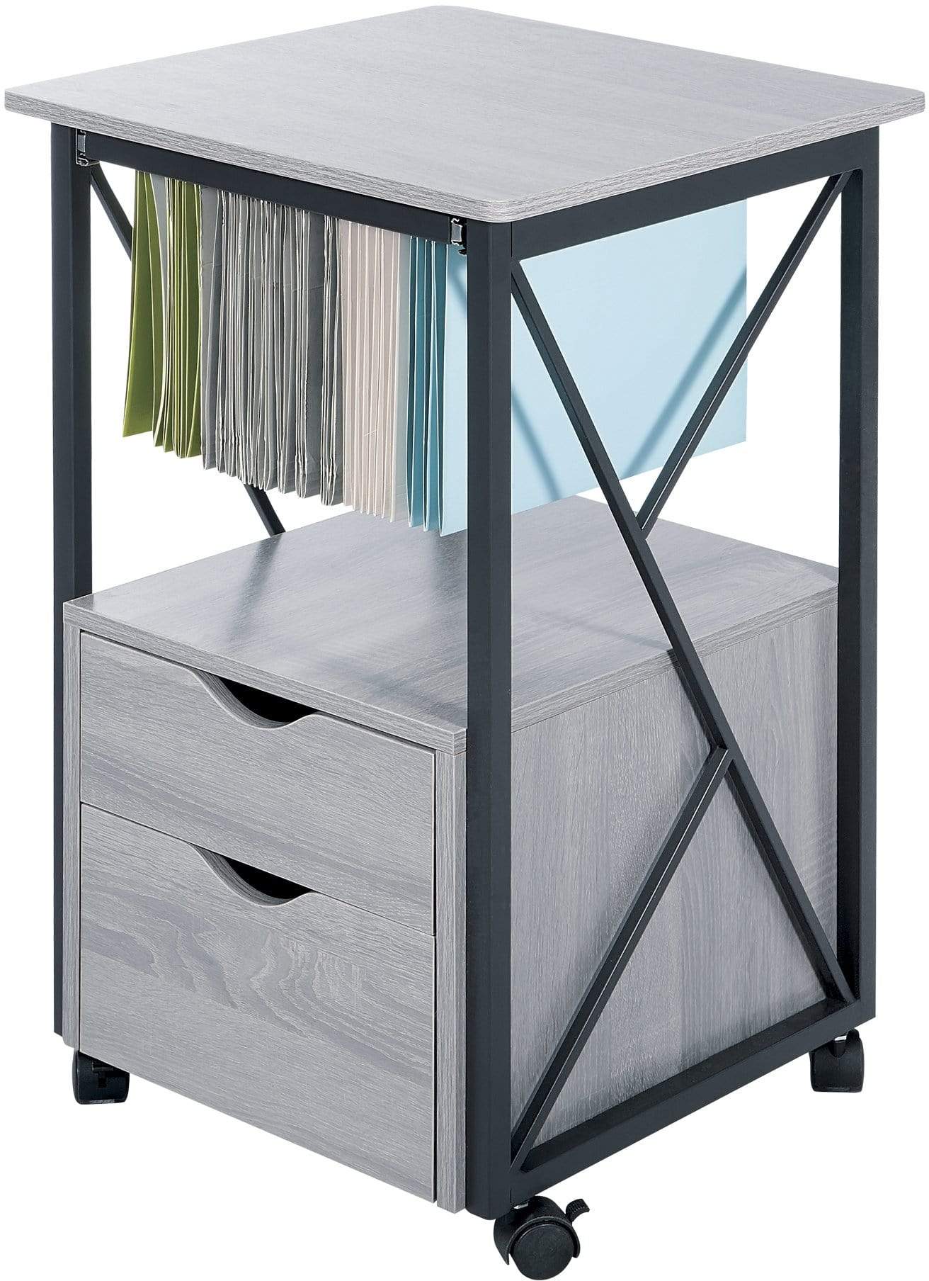 Safco Mood Storage Pedestal [1906] - Stylish Office Organizer with 2 Drawers for Files & Supplies - Perfect for Home Office, Classroom & Workspace Organization