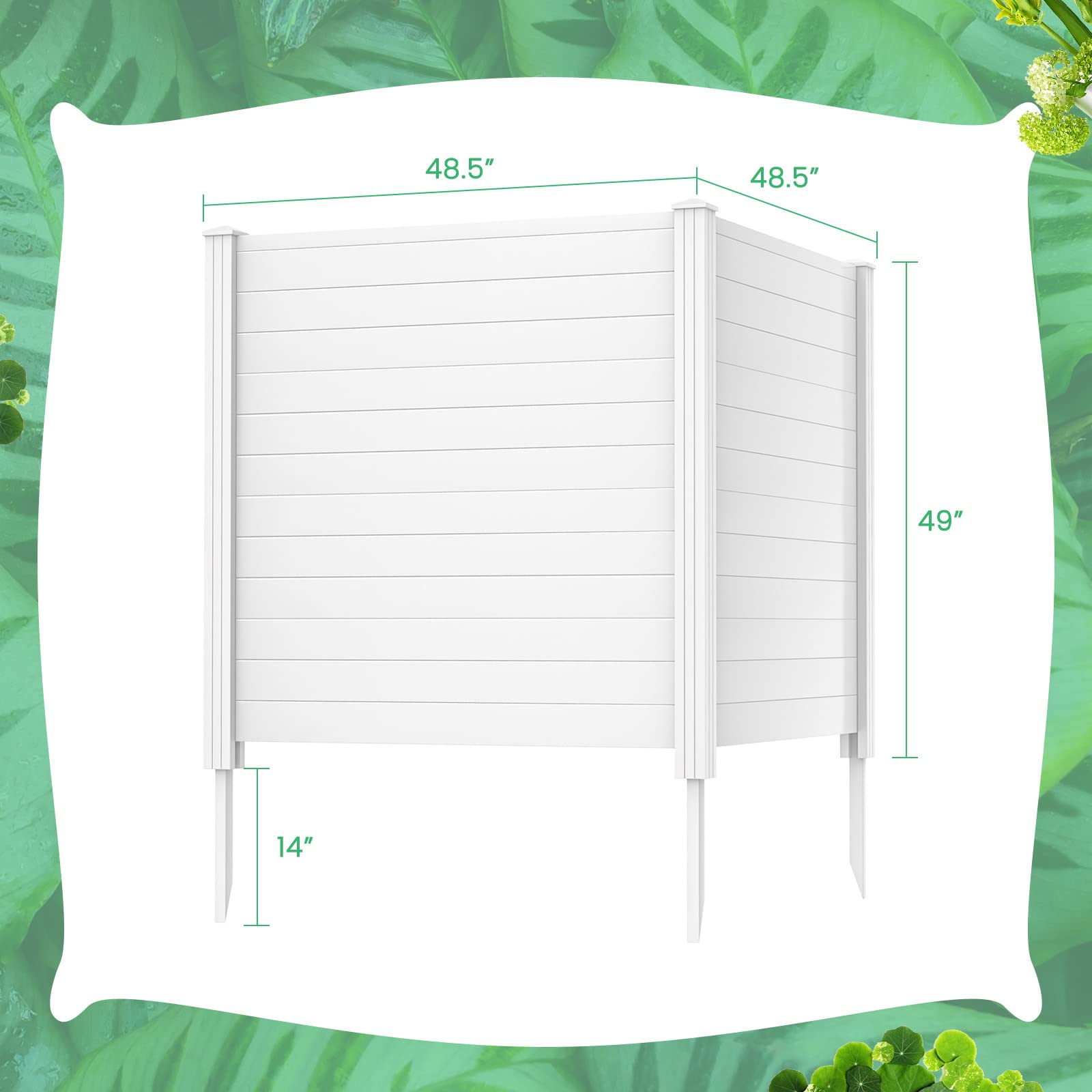 Giantex 2-Panel Outdoor Privacy Screen Fence - 48