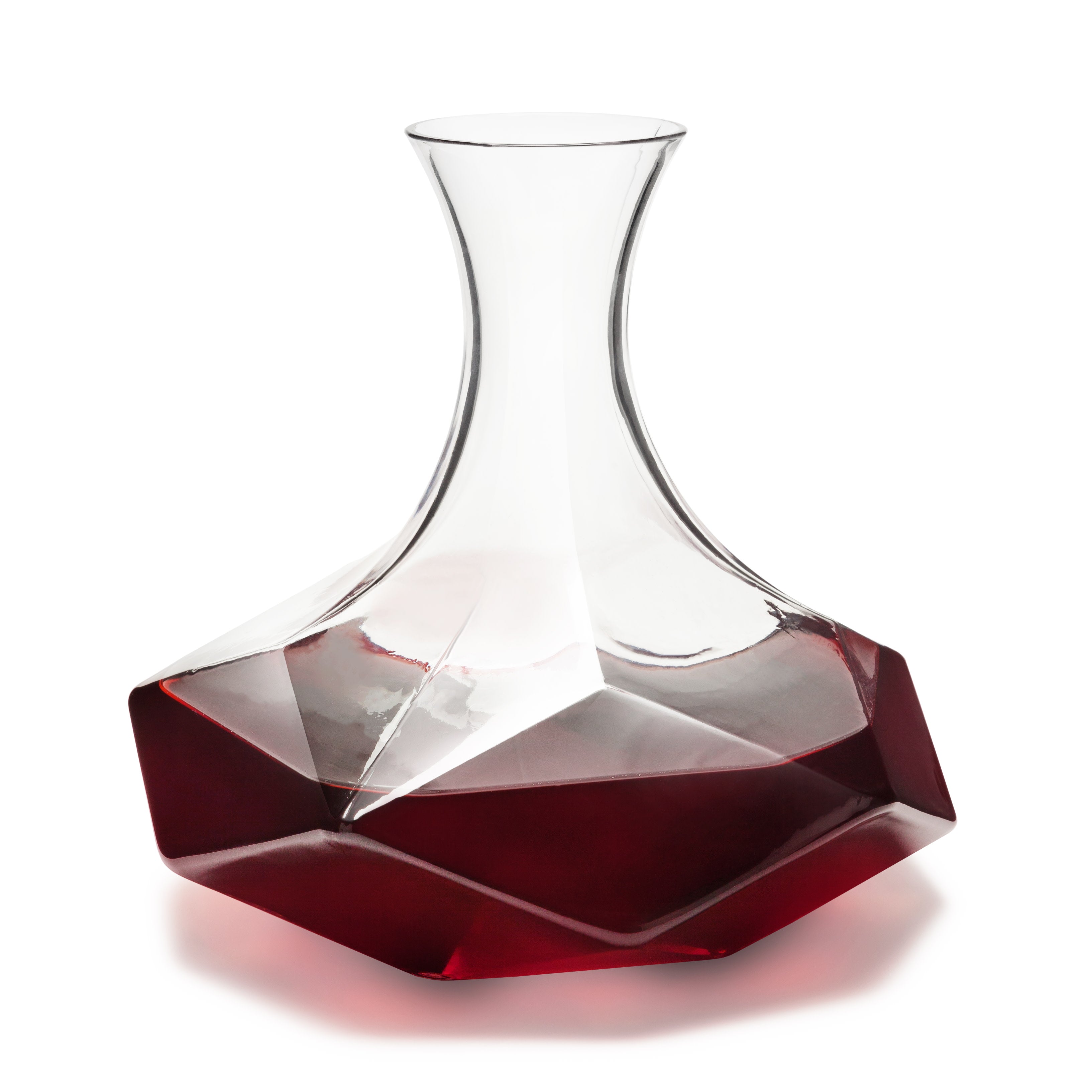 Elegant Seneca Faceted Crystal Wine Decanter - Premium Lead-Free Glass Carafe for Red Wine Aeration & Decanting - Perfect for Dinner Parties, Wine Tasting & Home Bar Decor
