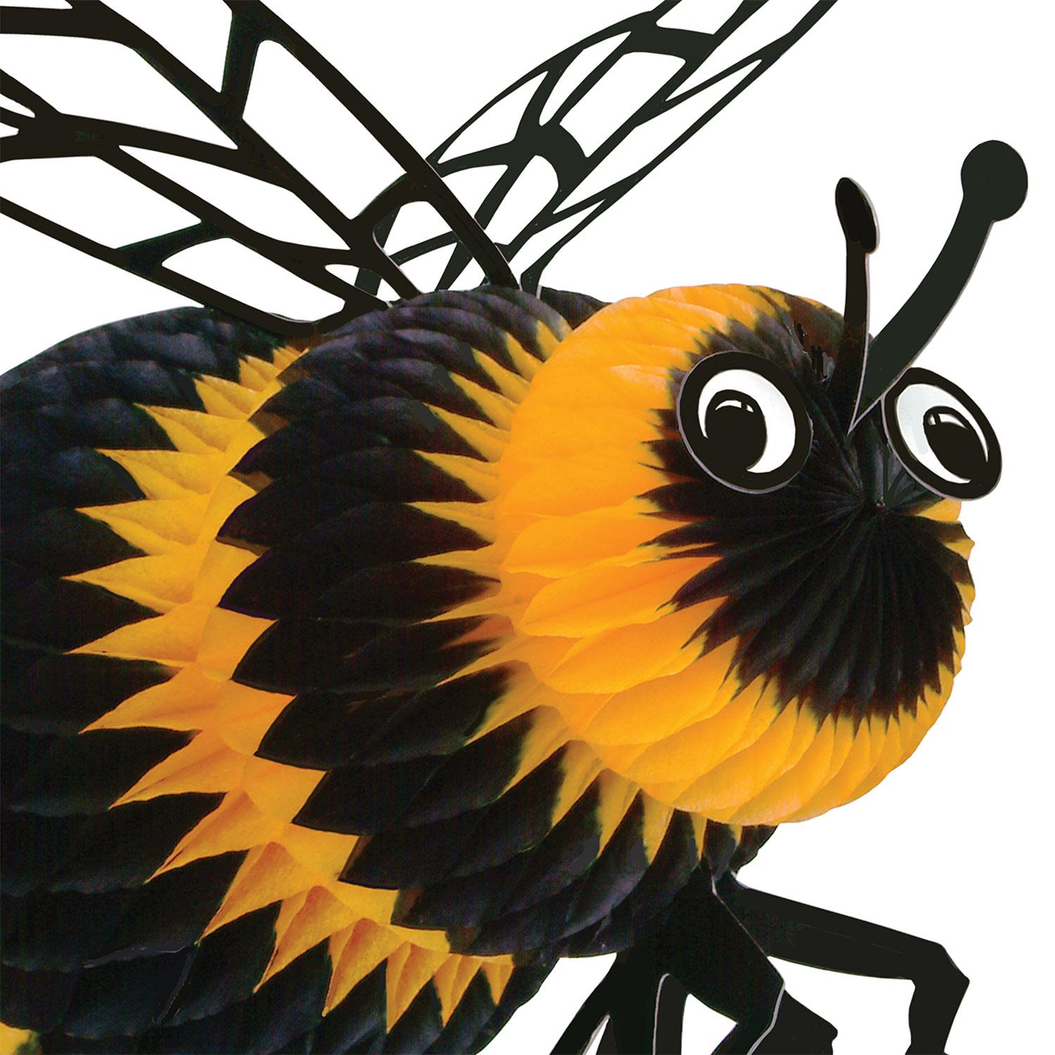 12-Piece Beistle Tissue Bee Decorations - DIY Party Supplies for Baby Showers, Birthday Parties & Spring Celebrations