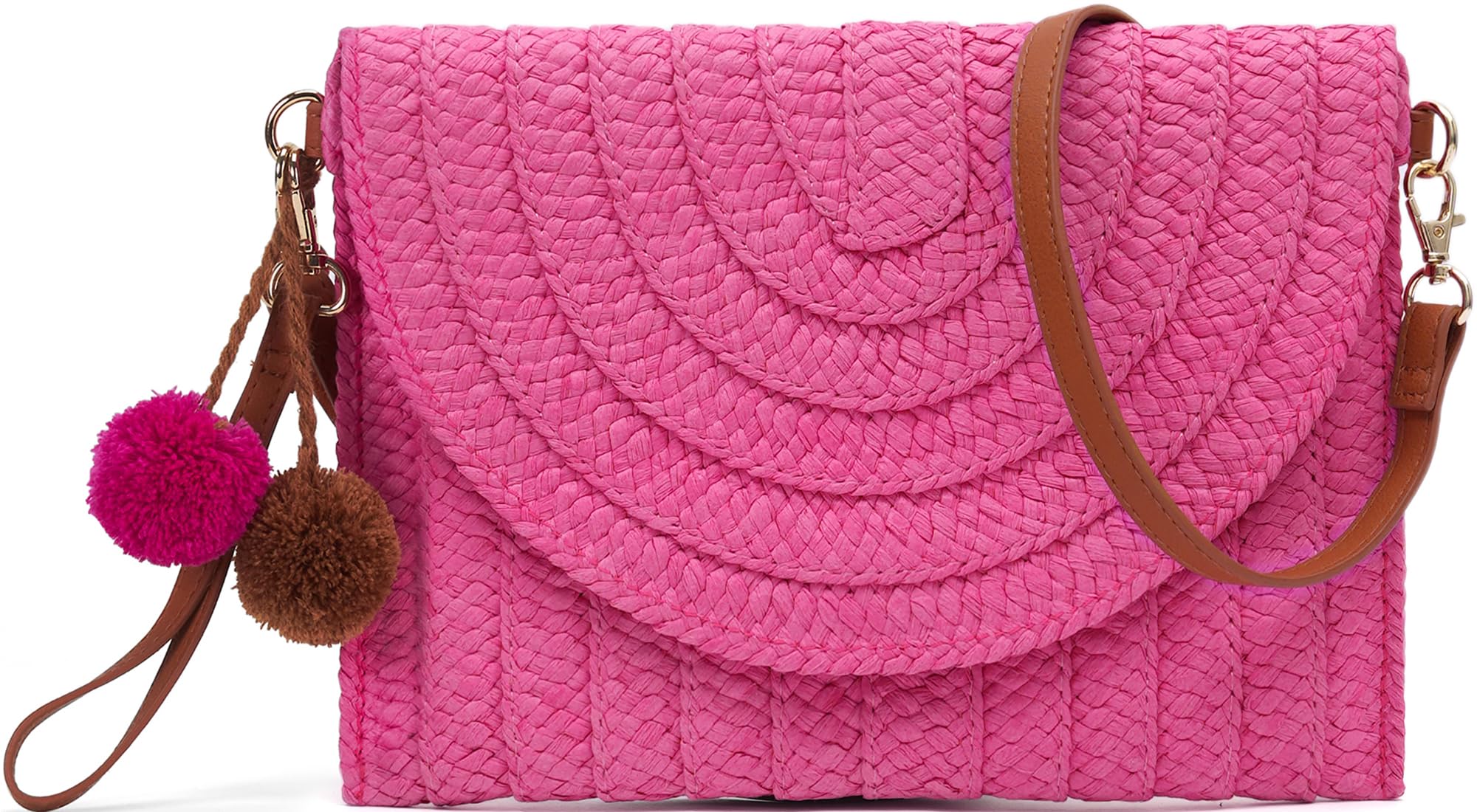 Gold Straw Mesh Beach Bag for Women - Travel & Cosmetic Purse for Outings