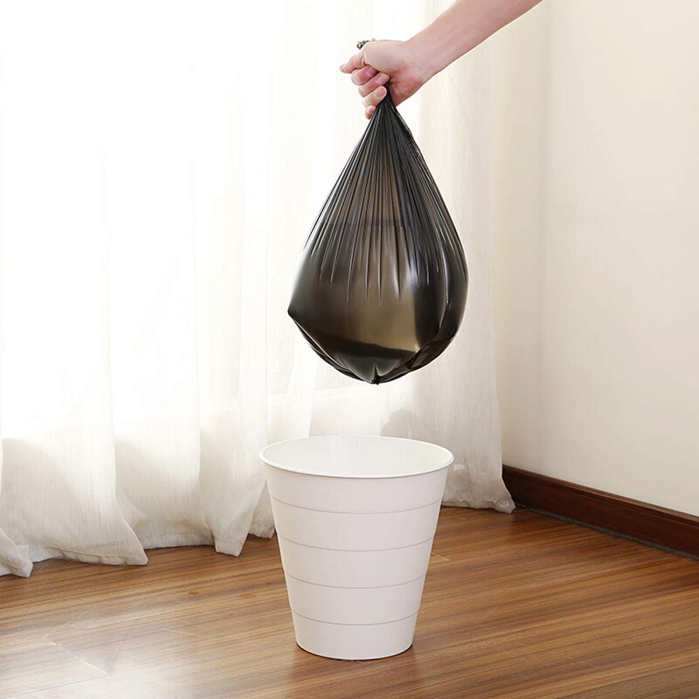 Black 6 Gallon Trash Bags - 250 Count Heavy Duty Trash Can Liners for Kitchen, Bathroom & Office Waste Disposal