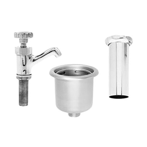Stainless Steel Dipper Well Utensil Cleaner - Commercial Faucet & Sink Accessory for Restaurants, Bars & Coffee Shops | Easy Installation & Durable Design