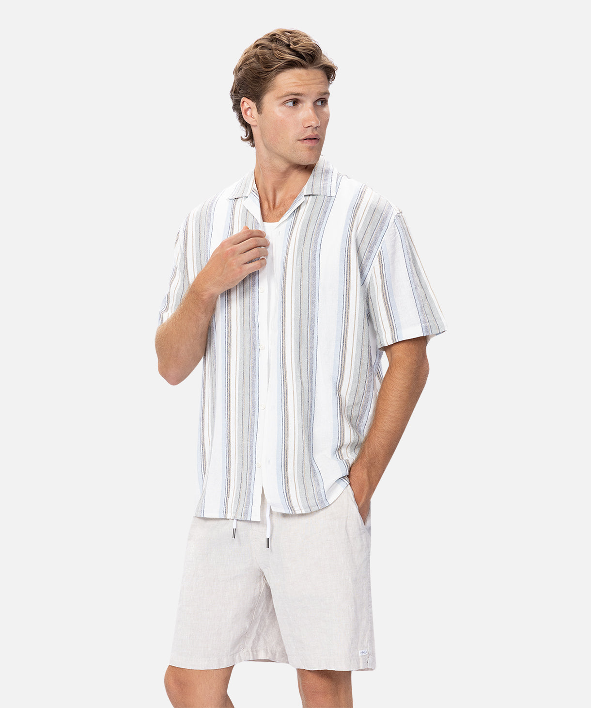 The Palermo Linen Short Sleeve Shirt for Men - Breathable & Lightweight Summer Casual Wear - Perfect for Beach, Office & Outdoor Activities