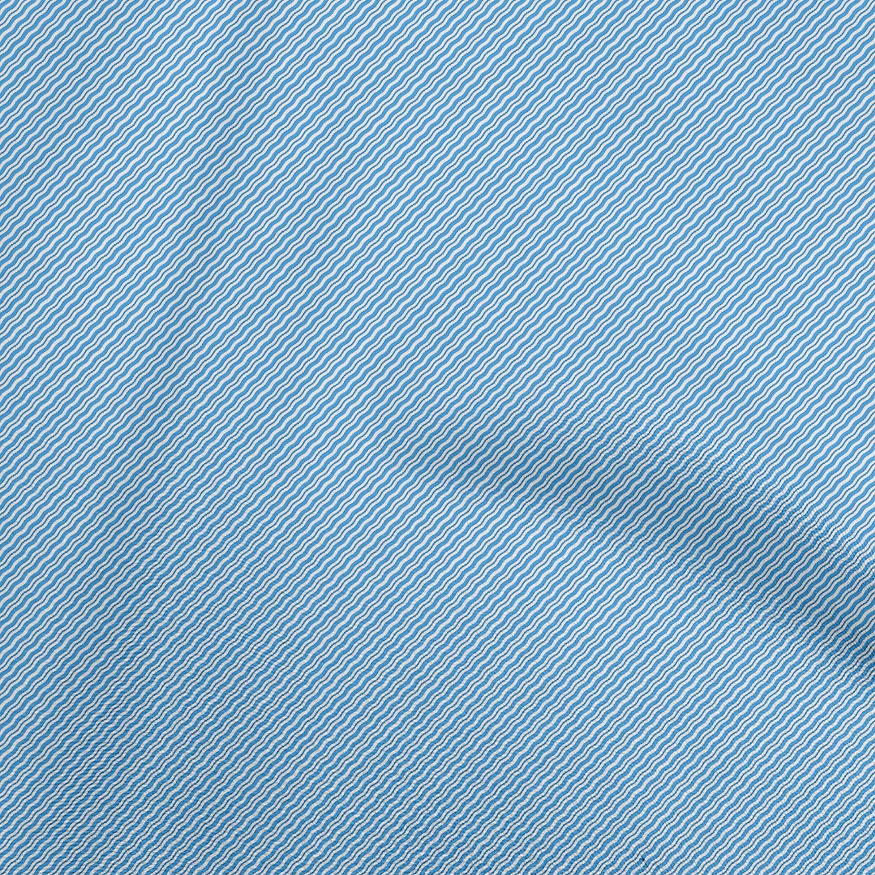 oneOone Silk Tabby Medium Blue Fabric - 42 Inch Wide Printed Sewing Material by The Yard for DIY Clothing, Dresses & Home Decor Projects | Premium Diagonal Sewing Supplies for Quilting, Crafts & Fashion Design