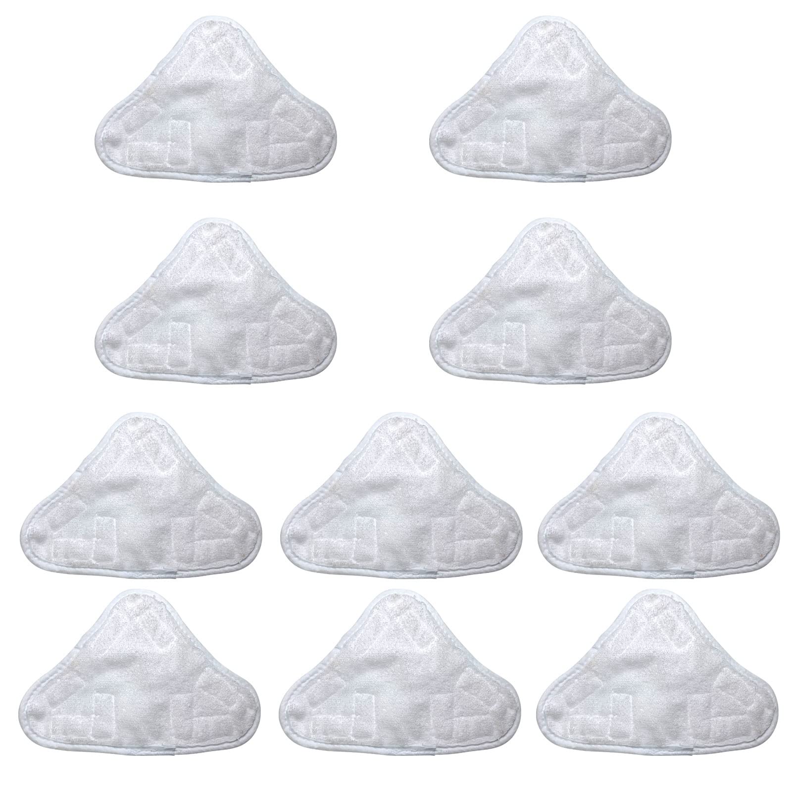 10 Pack Replacement Pads for H2O H20 Mop X5 Steam Mop - Microfiber Triangle Cleaning Pads for Floors, Tiles & Hardwood - Washable & Durable Steam Mop Accessories (Perfect for Kitchen, Bathroom & Pet Hair Removal)
