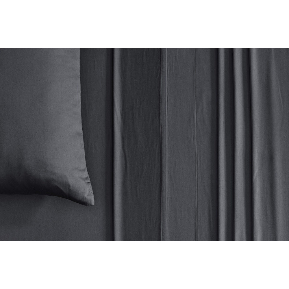 100% Natural Bamboo Bed Sheet Set - Queen Size Charcoal Gray - Soft & Breathable Cooling Sheets for Hot Sleepers - Perfect for Summer Nights & Luxury Bedroom Decor